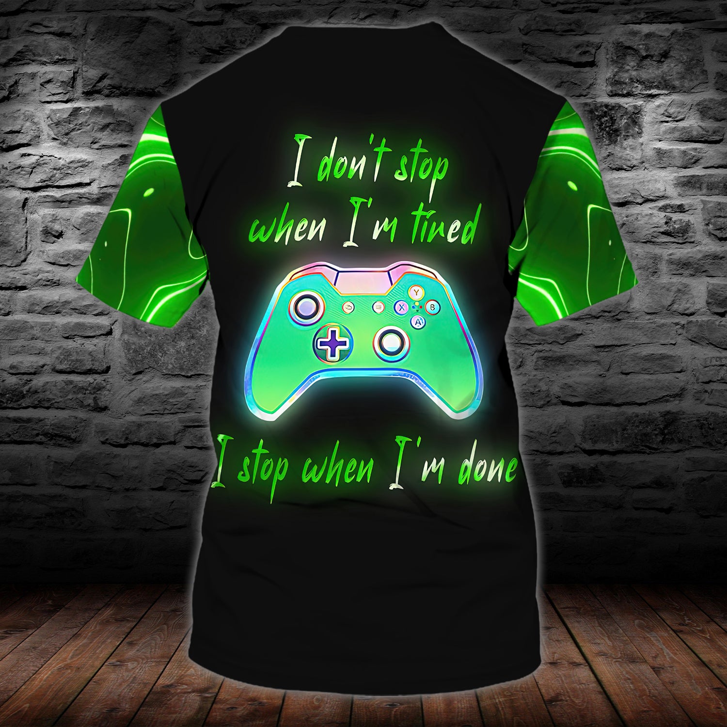 GAMER - I DON'T STOP - Personalized Name 3D T Shirt - NA93