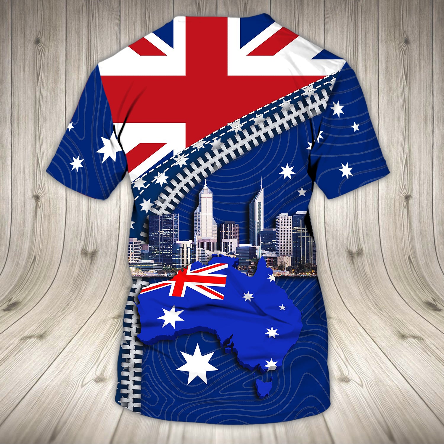 Perth Happy Australia Day, 26 January - 3D Tshirt - Tad 349