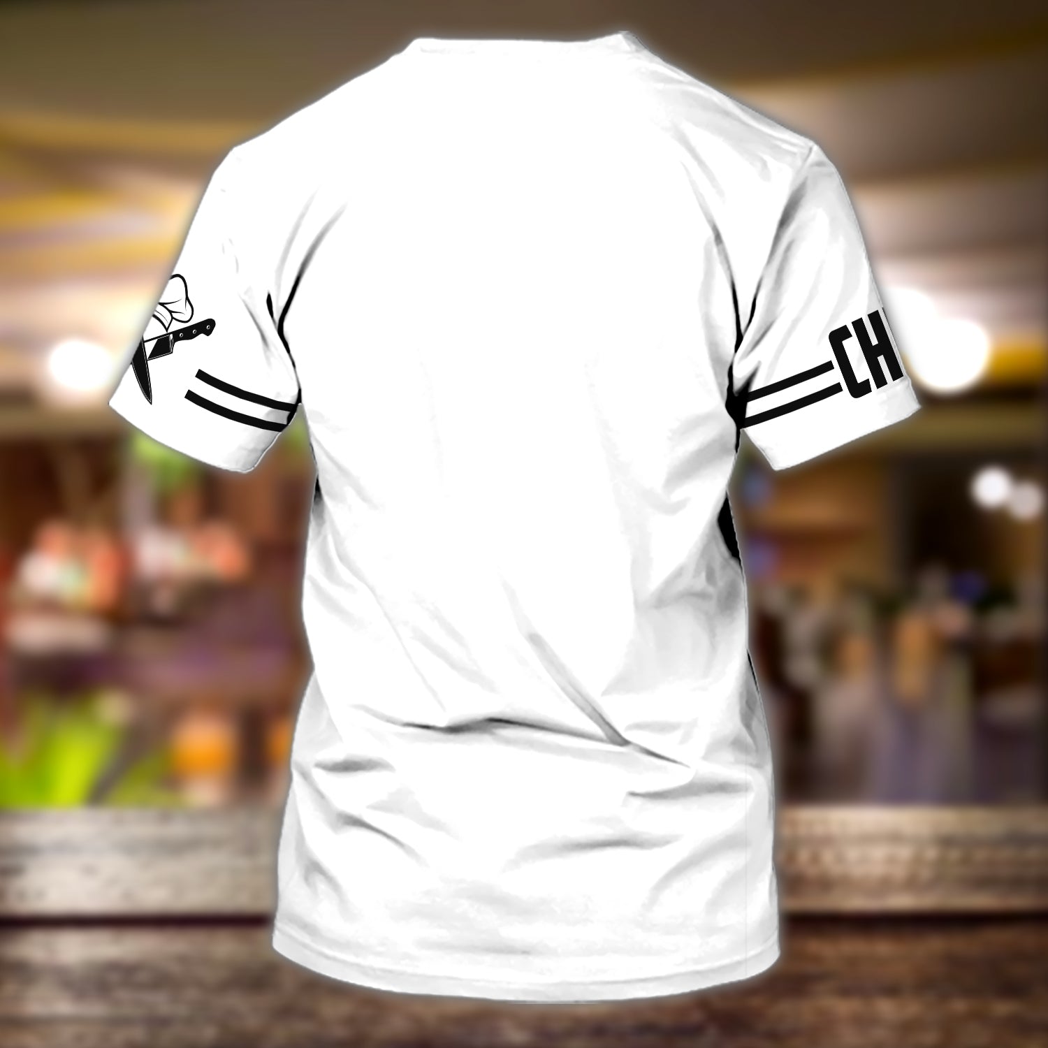 CHEF - Personalized Name 3D Tshirt White - HTA