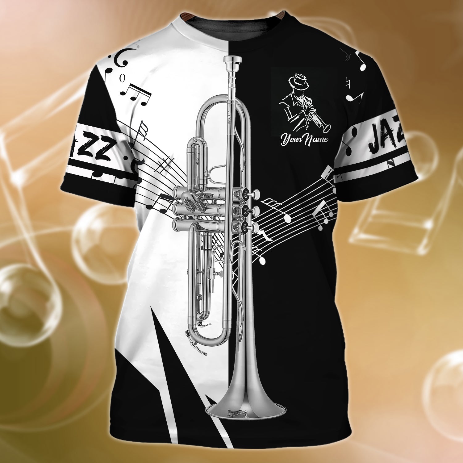 TRUMPET - Personalized Name 3D Tshirt 01 - H98 - HKM