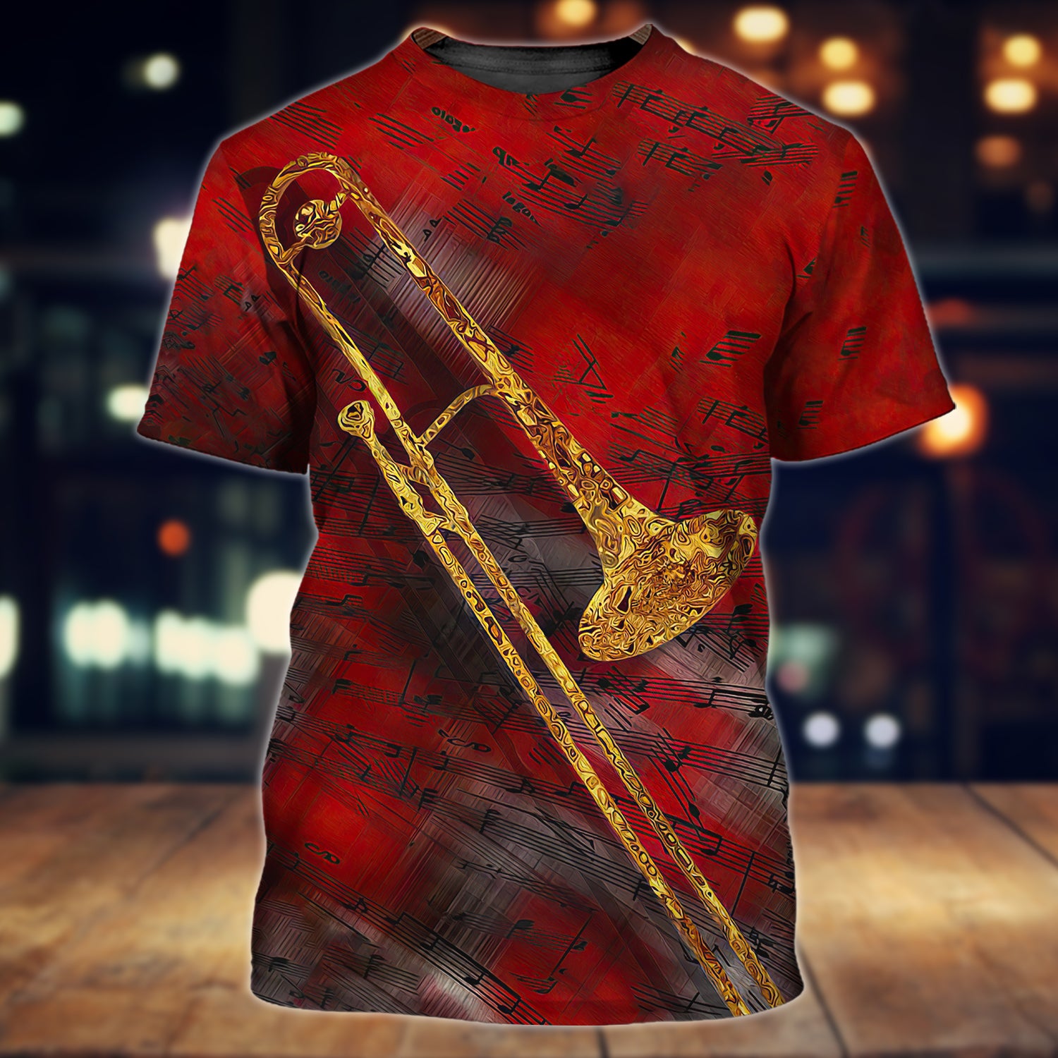 Trombone Red Music 3D Full Print Shirts