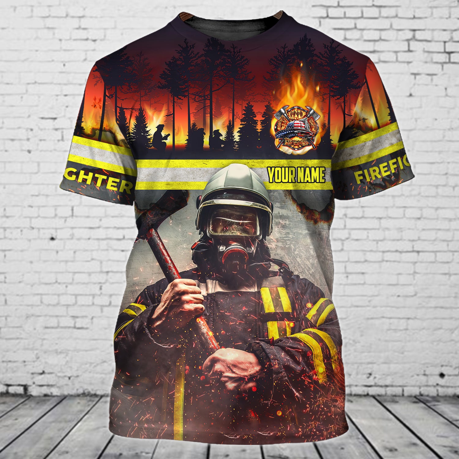 Firefighter - 3D Tshirt  - Hdmt