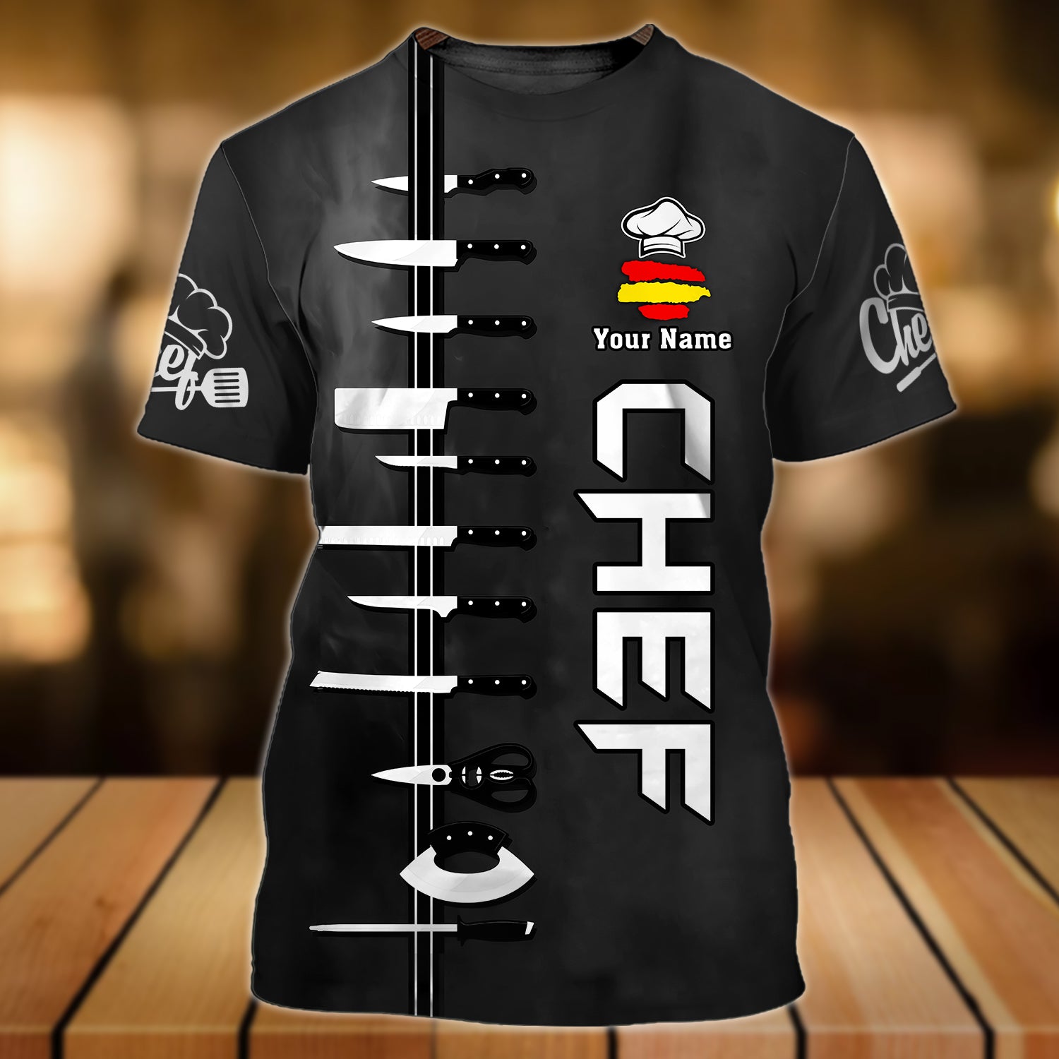 Chef, Personalized Name 3D Tshirt 25 (Spain), RINC98