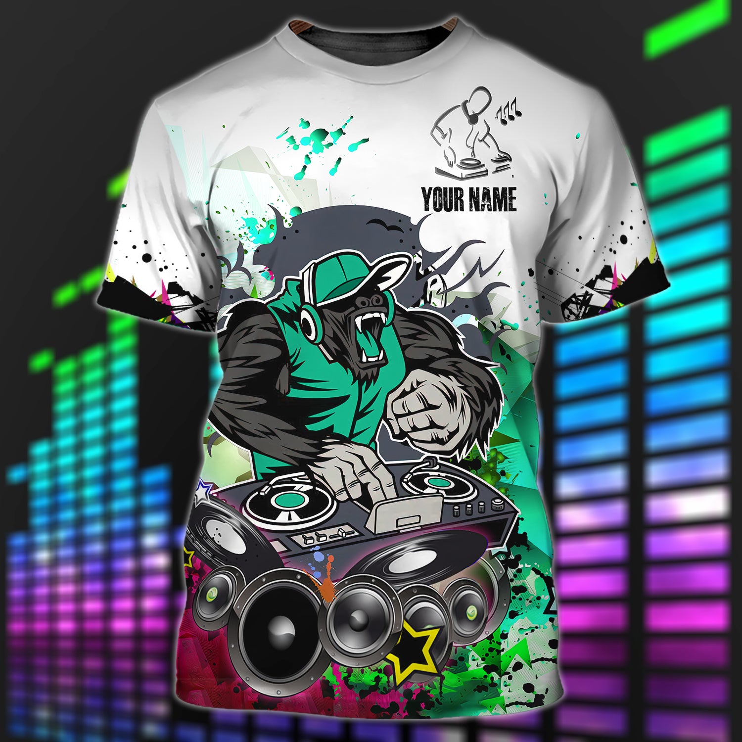 DJ,DJ 003 - Personalized Name 3D Tshirt - DAT93