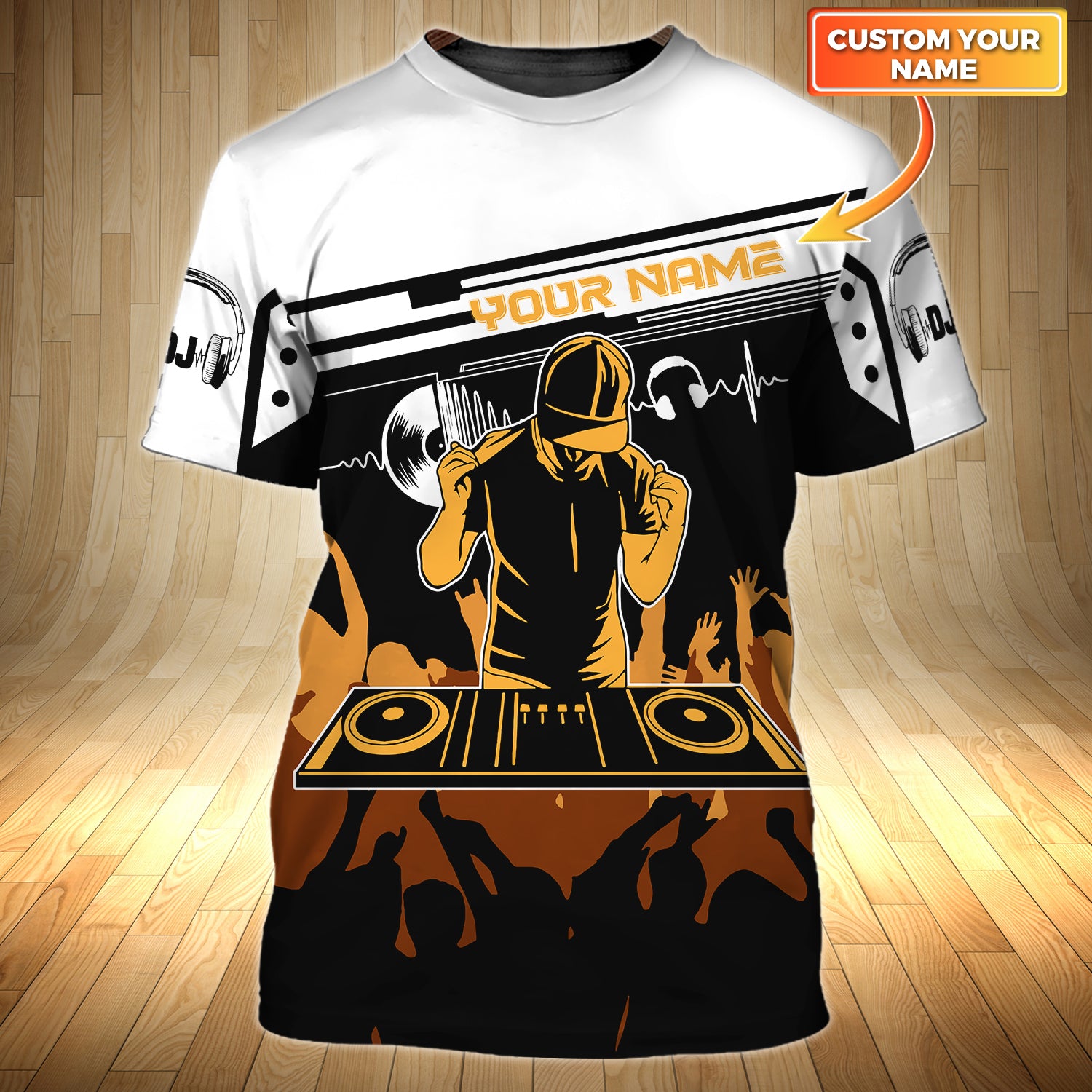 DJ Personalized Name 3D Tshirt Disc Jockey Clothing Born To Dj Forced To Work