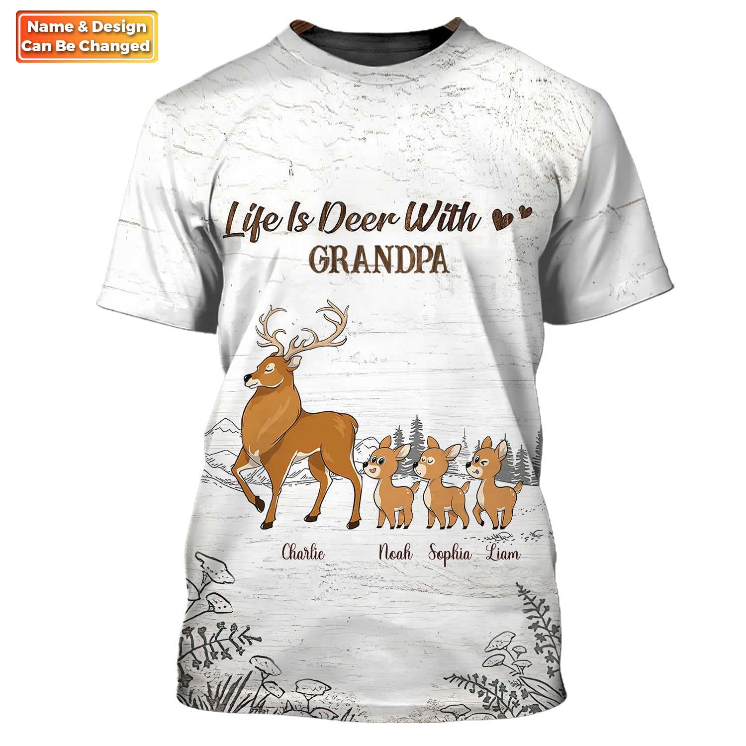 Life Is Deer With Dad Grandpa Personalized Custom Sweaters, T Shirts,... Christmas Gifts Hoodie T Shirt