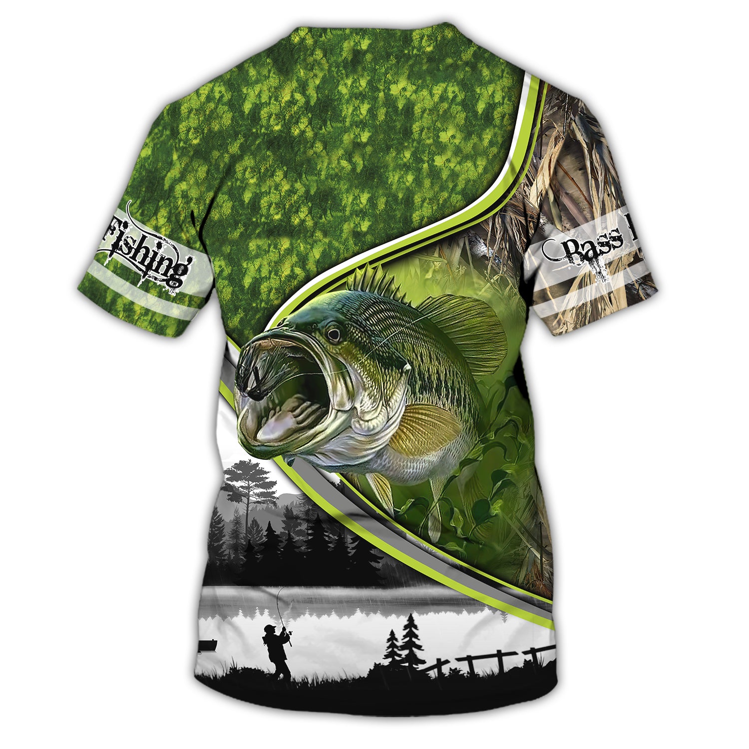 Fishermans Bass Fishing - Personalized Name 3D Tshirt - QB95