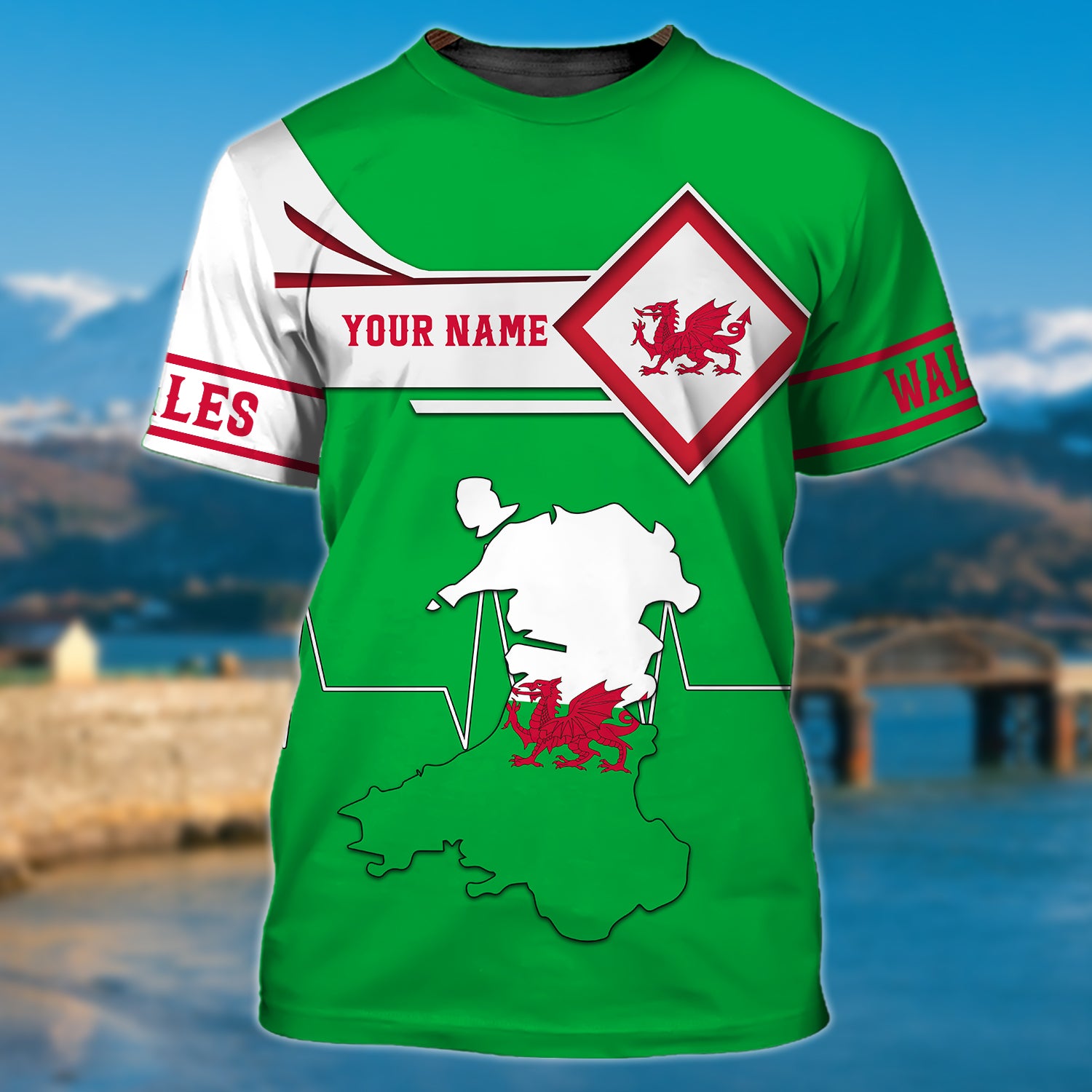 Wales - Cymru 064 - Cymru - Personalized Name 3D Tshirt - DAT93