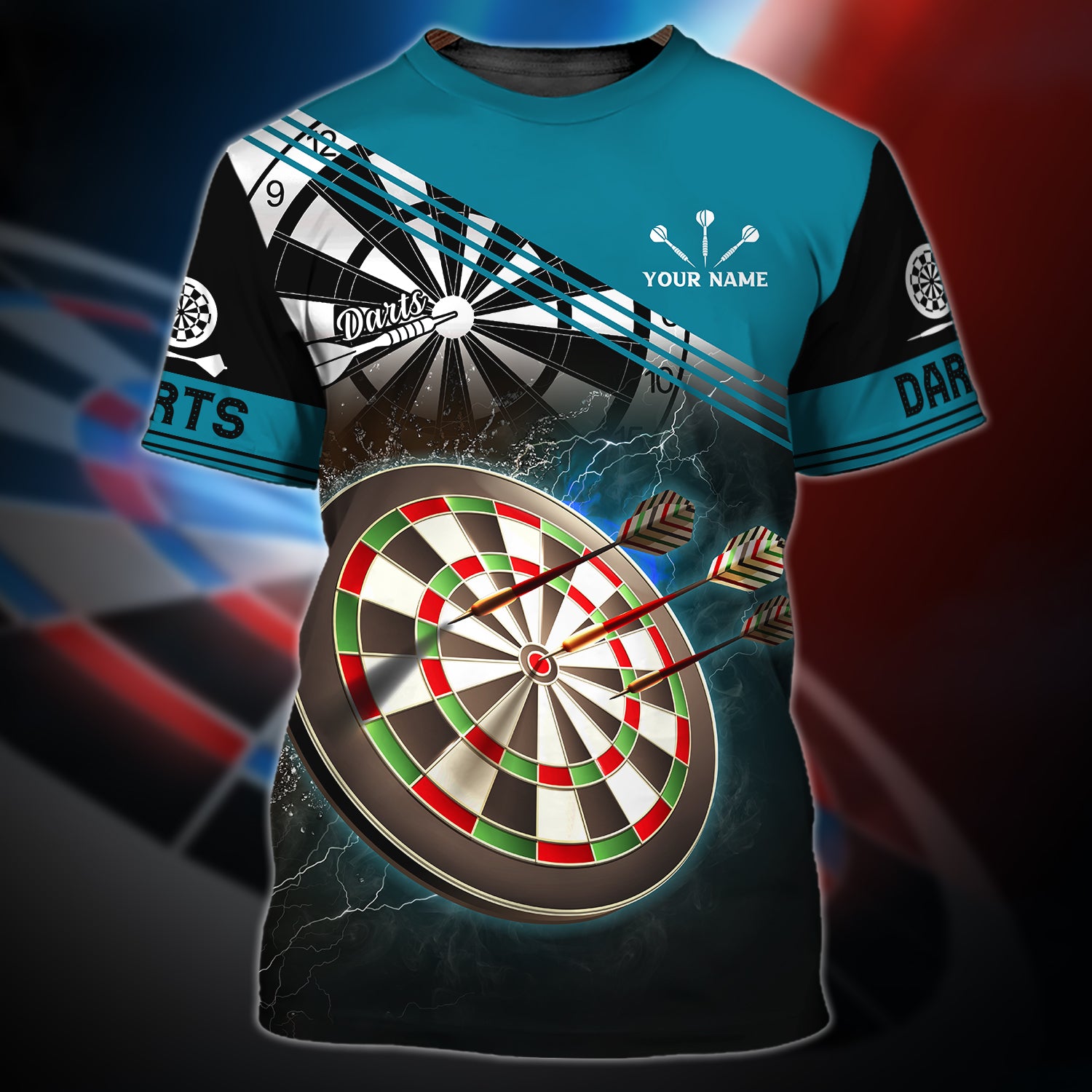 Darts - Personalized Name 3D Tshirt