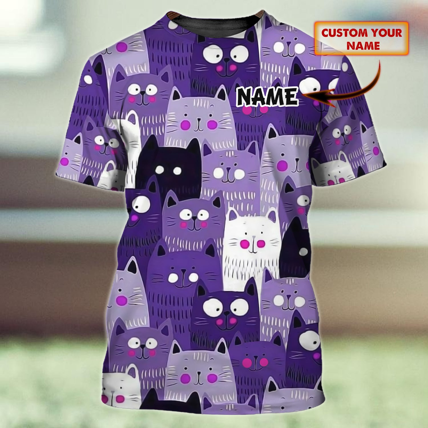 Cute Cat 05 - Personalized Name 3D Tshirt - LTD92