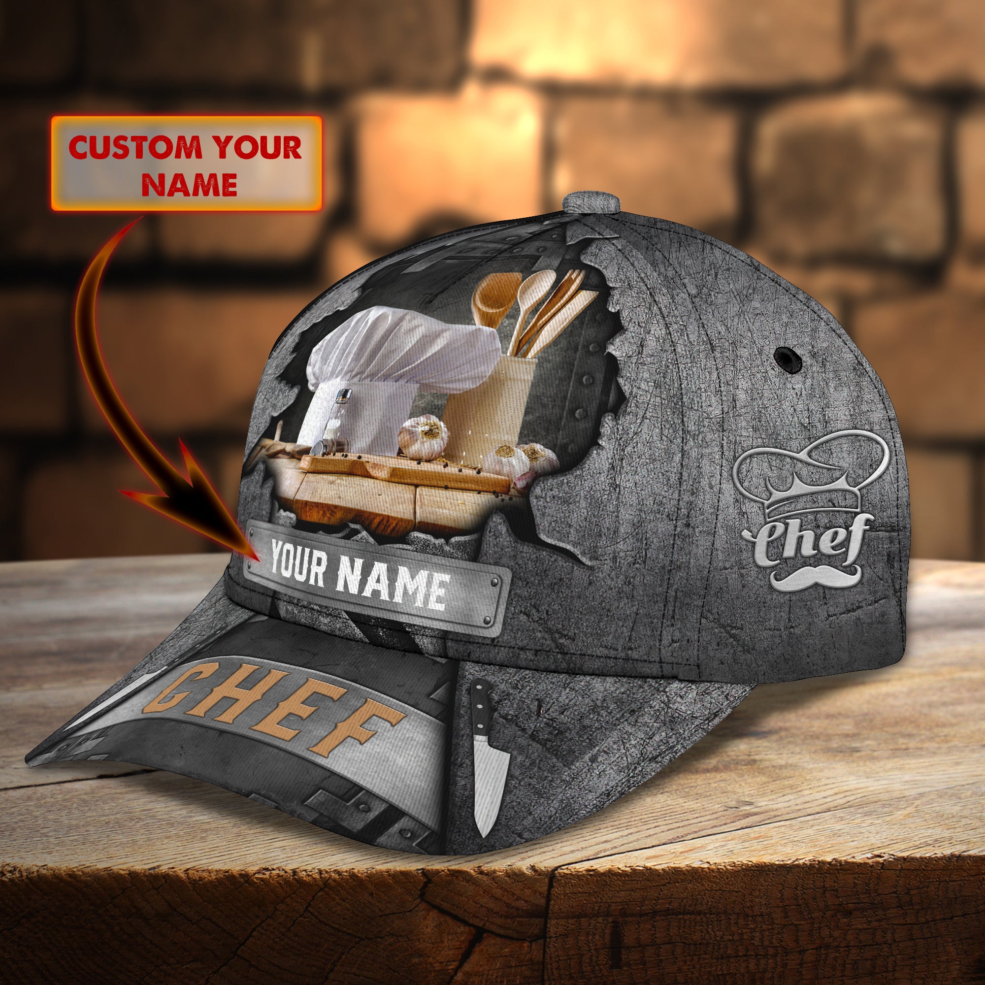 RINC98 - Personalized Name Cap - Chef07