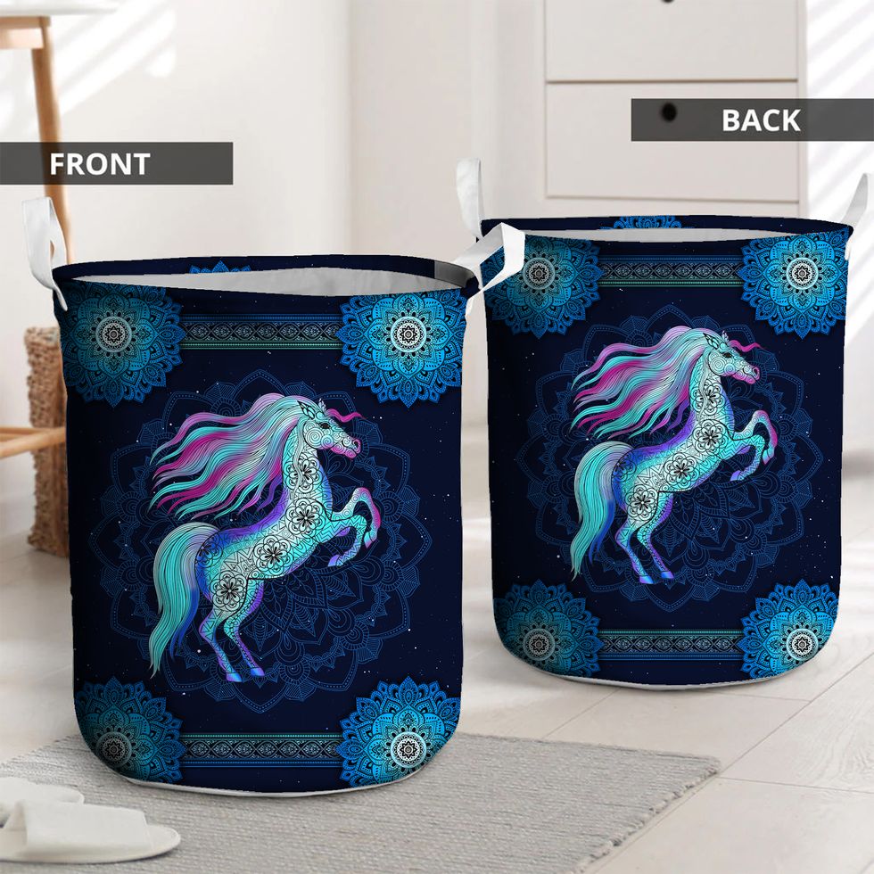 Horse - Mandala Laundry Basket