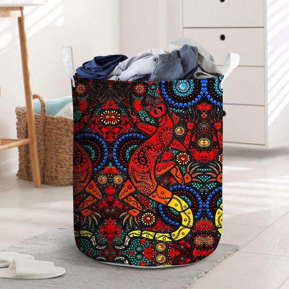 Beautiful Aboriginal Art Laundry Basket