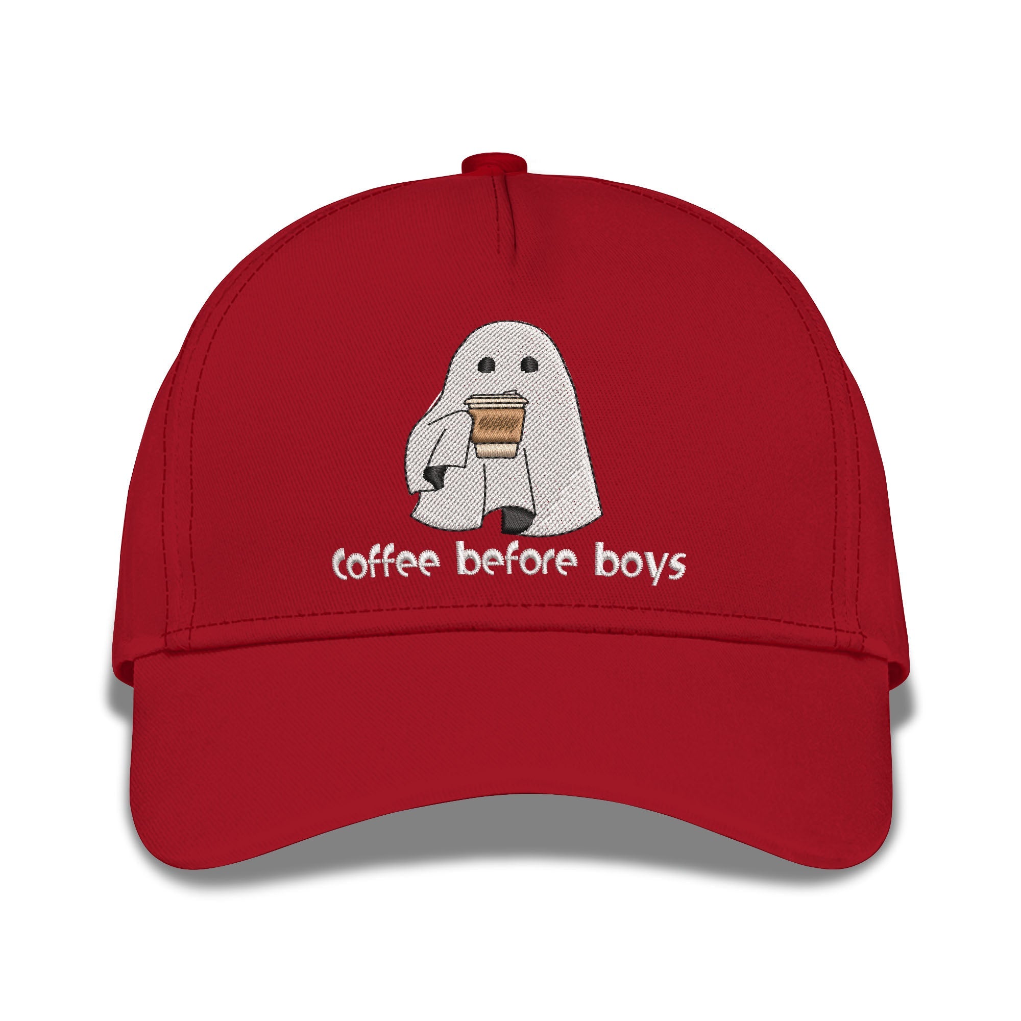 Coffee Before Boys Embroidered Baseball Caps