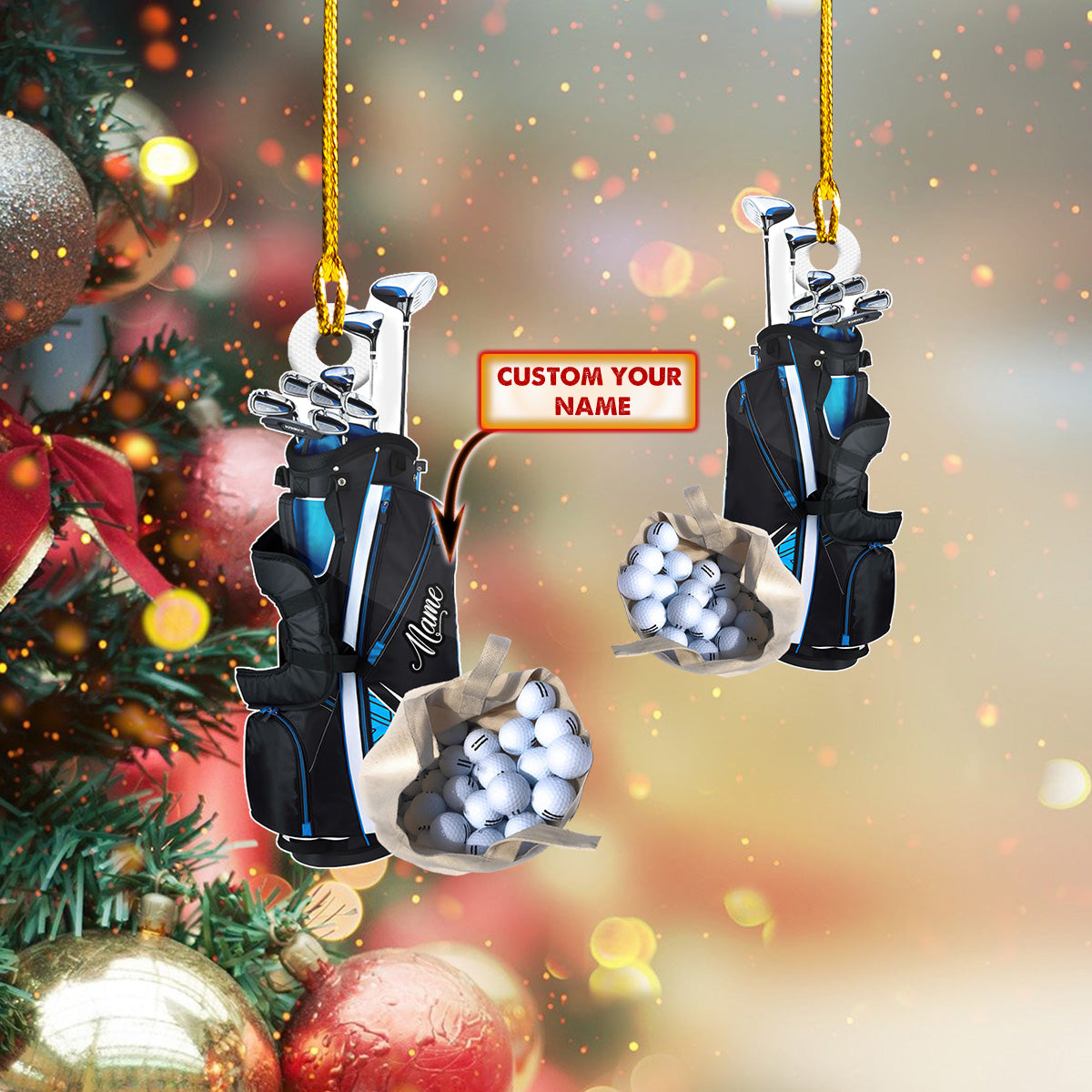 Custom Shaped Ornament - Golf Bag - Fuly52