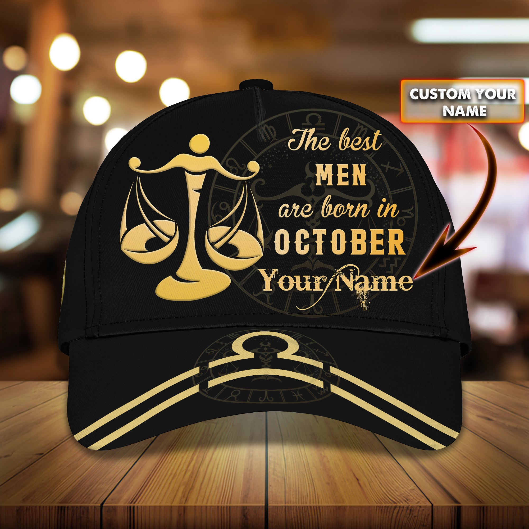 The Best Men Are Born In October - Personalized Name Cap - QA99 40