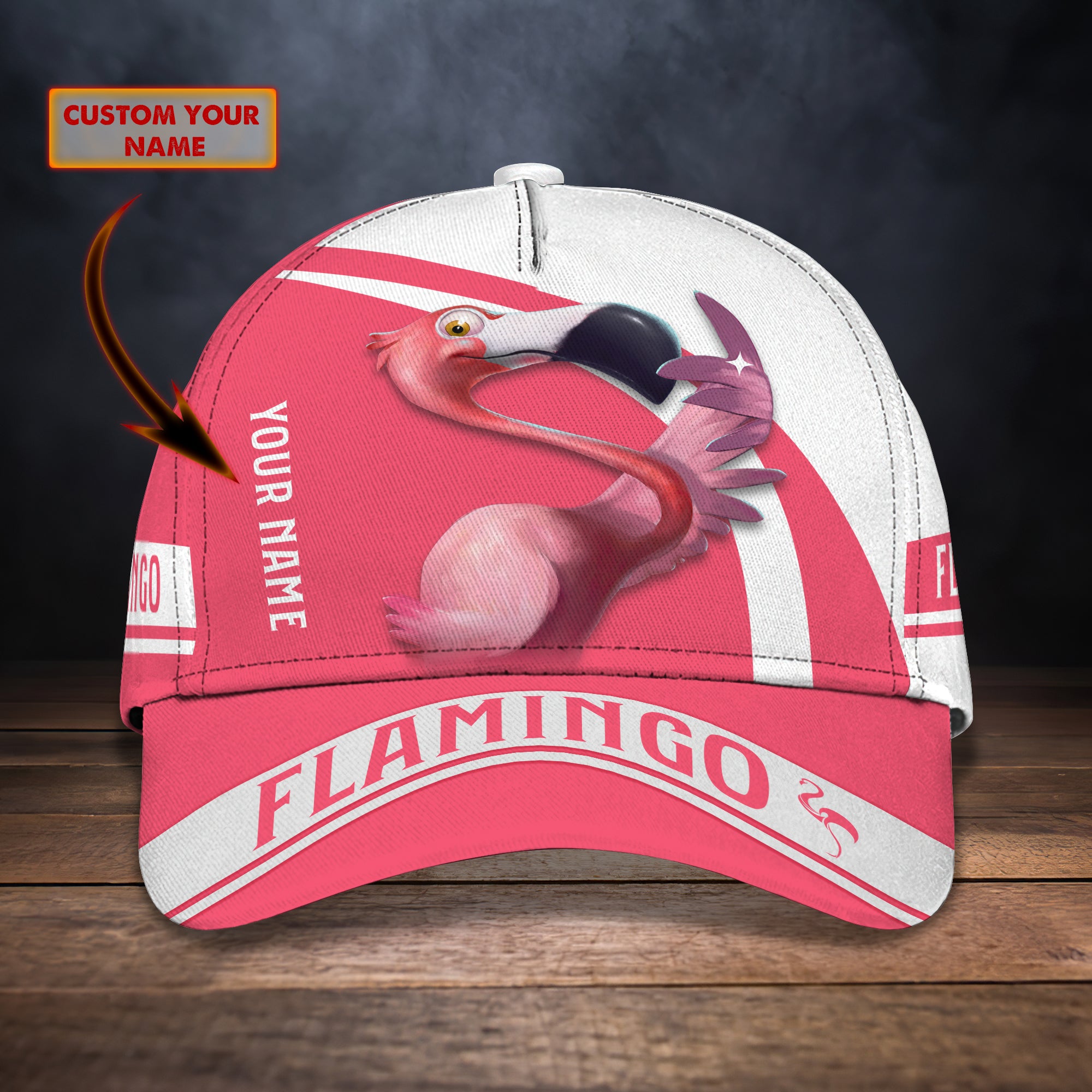Funny Flamingo - Personalized Name 3D T Shirt - Lta98 36