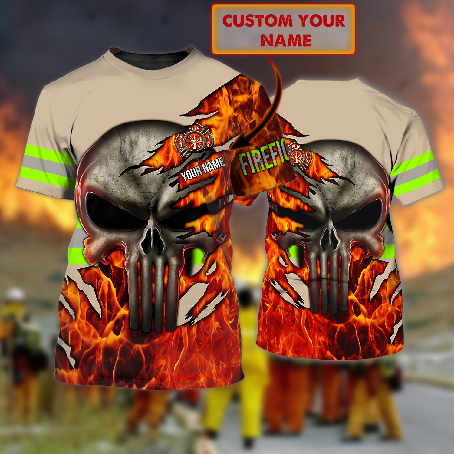 Firefighter - Personalized Name 3D Tshirt For firefighter - HEZ98 21