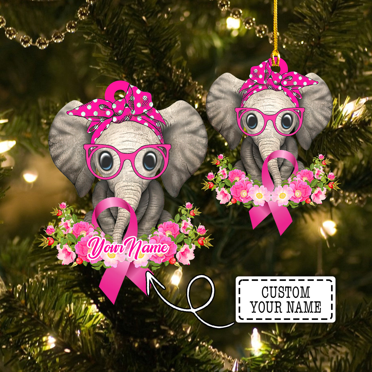 Breast Cancer Awareness Shaped Ornament DT69-1165