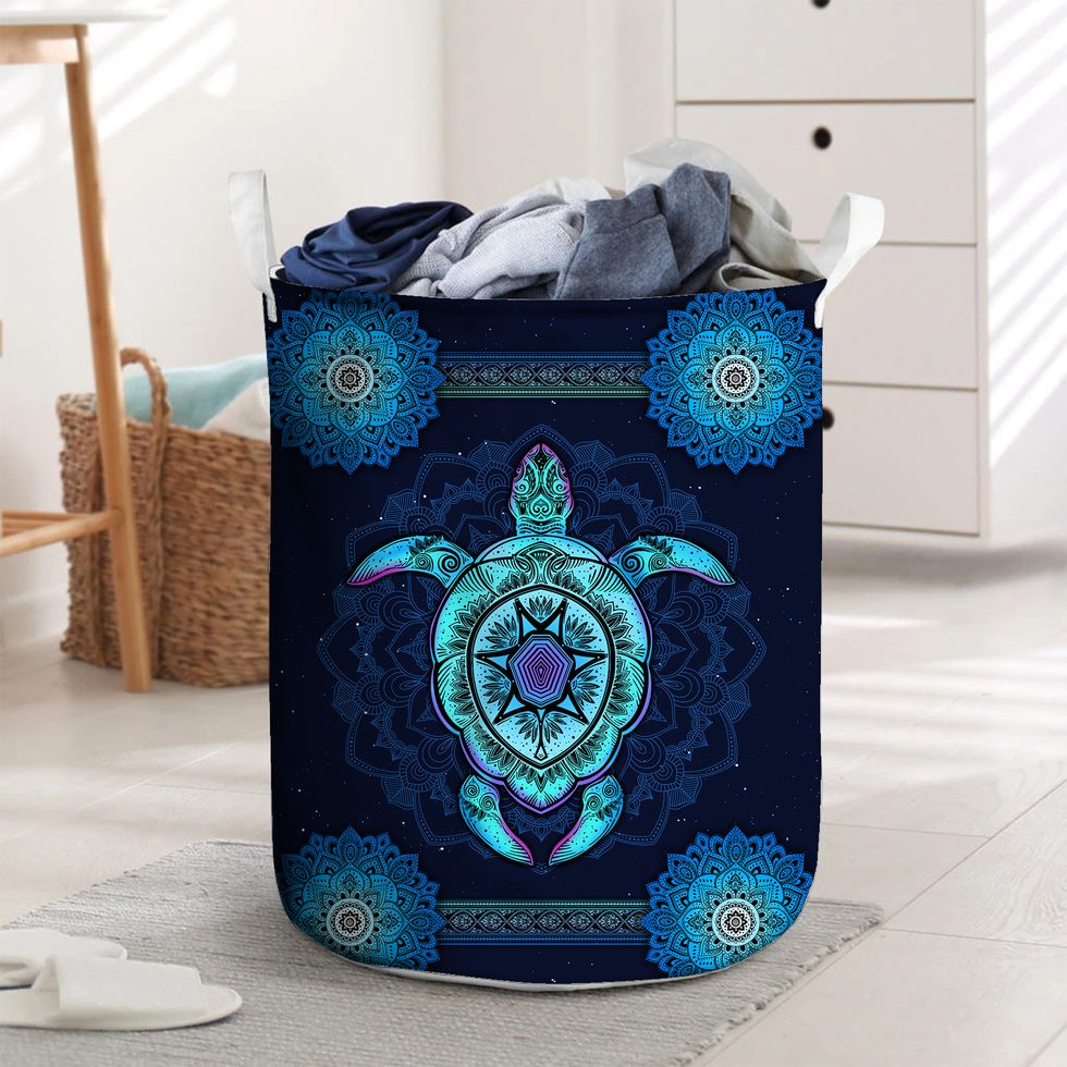 Turtle - Mandala Laundry Basket