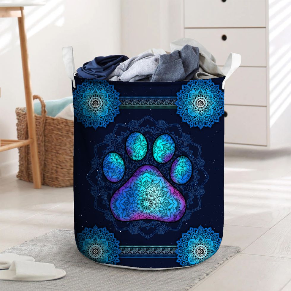 Dog - Mandala Laundry Basket