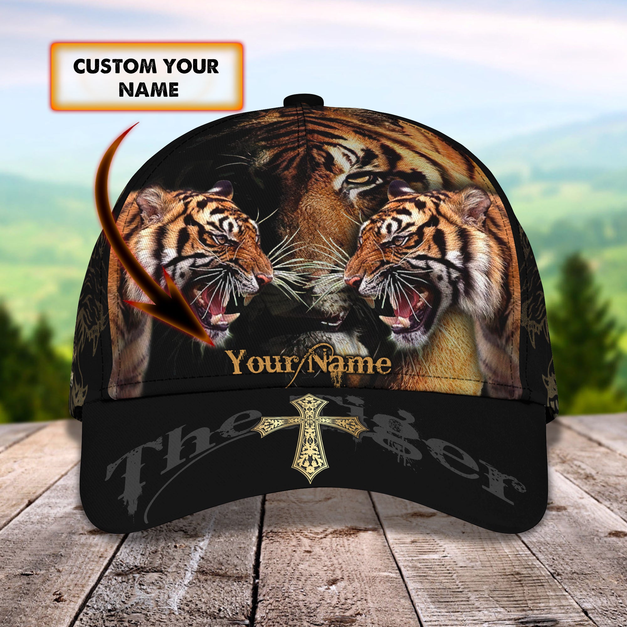 Tiger - Personalized Name Cap For Tiger Lover 16 - Lta98 16