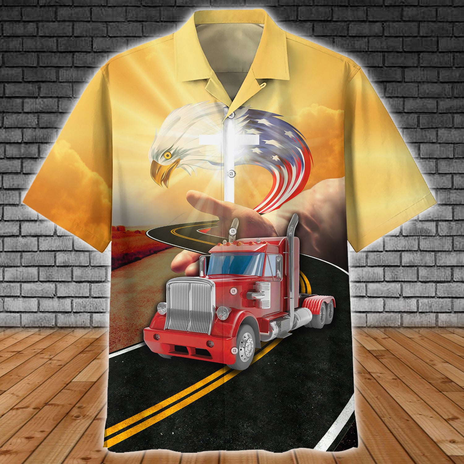 TRUCKER-3D HAWAIIAN SHIRT-HTV