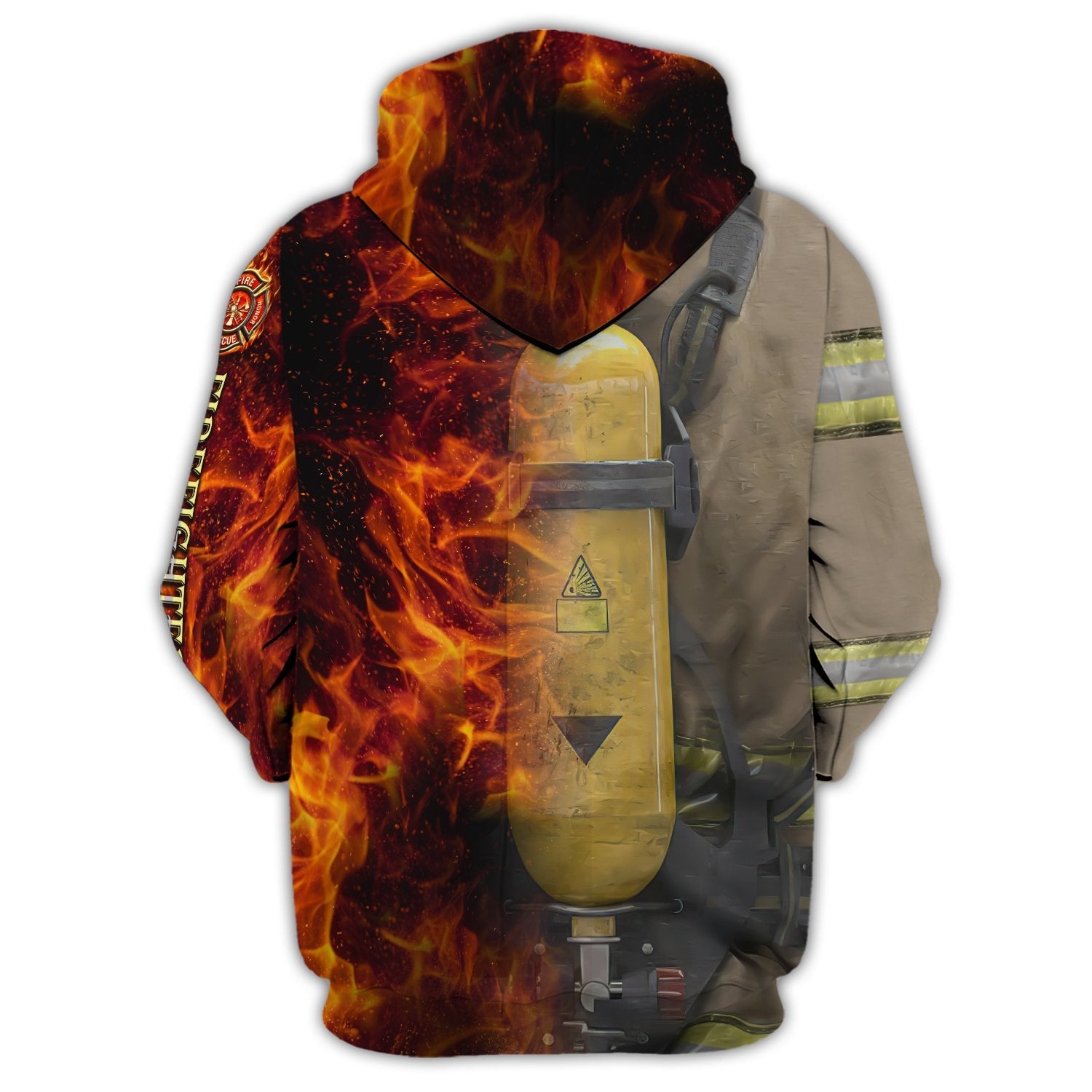 Firefighter - Personalized Name 3D Zipper Hoodie 368 - TD96