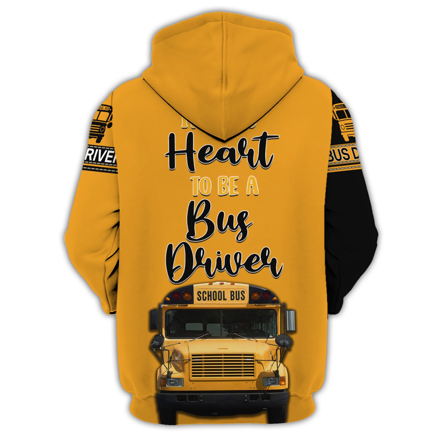 It Takes Heart To Be A Bus Driver - Personalized Name 3D Zipper hoodie - TAD 204