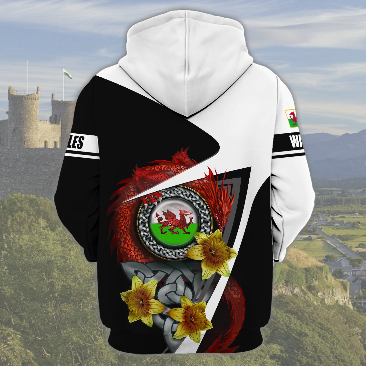 Im From Wales - Cymru - Personalized Name 3D Zipper Hoodie 03