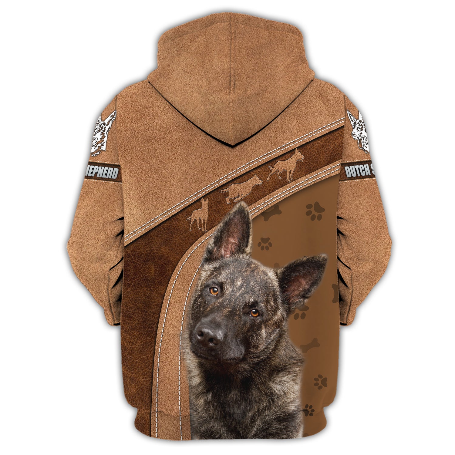 Dutch Shepherd - Personalized Name 3D Zipper hoodie - TAD 179
