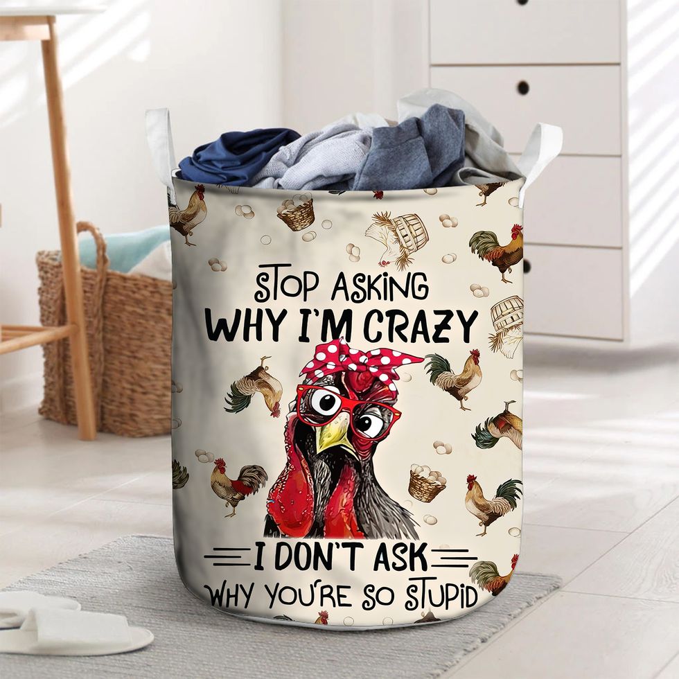 Stop Asking Why I'm Crazy Laundry Basket
