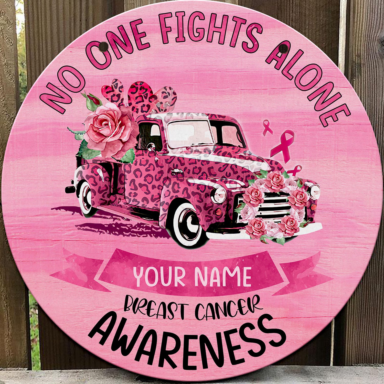 Custom Wooden Sign - Breast Cancer Warrior - Fuly 21