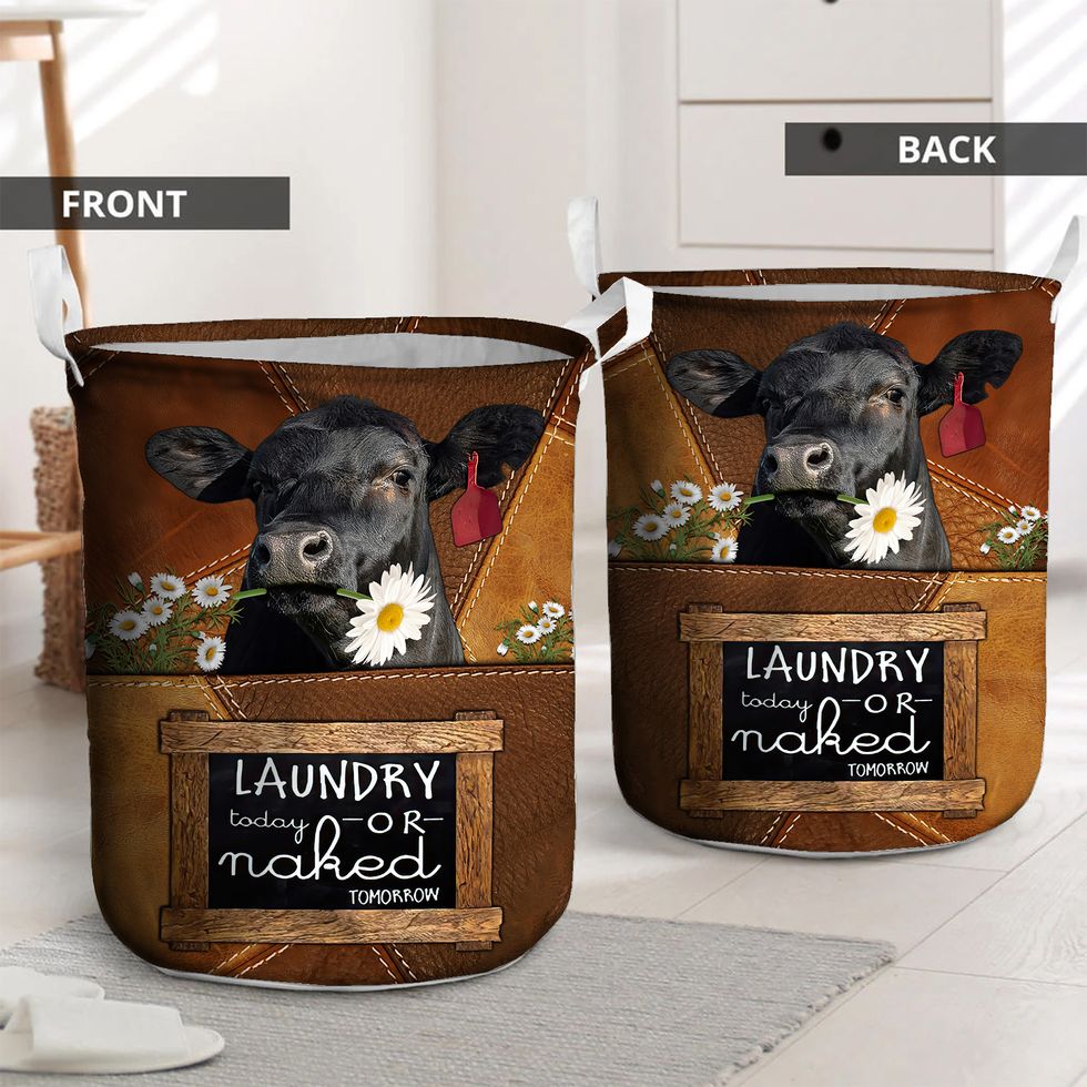 Black Angus - Laundry Today Or Naked Tomorrow Laundry Basket