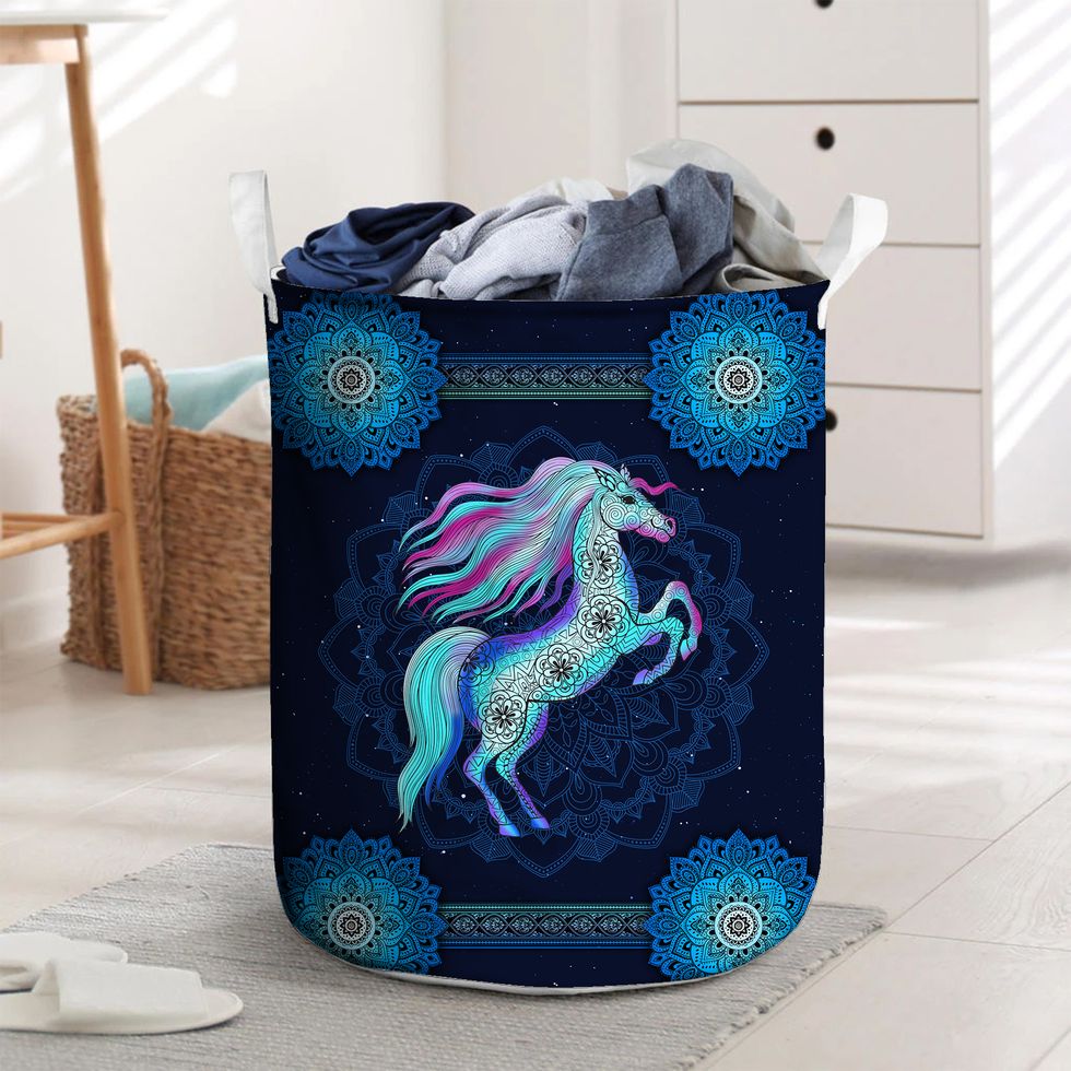Horse - Mandala Laundry Basket