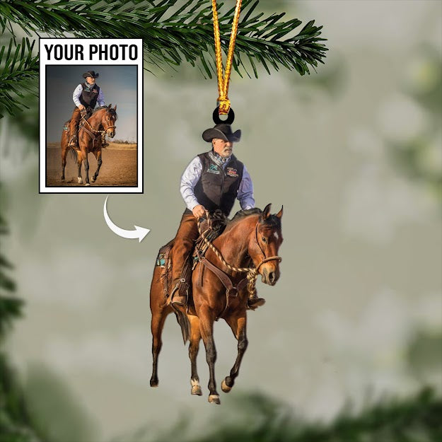 Riding Horse Ornament Custom Photo