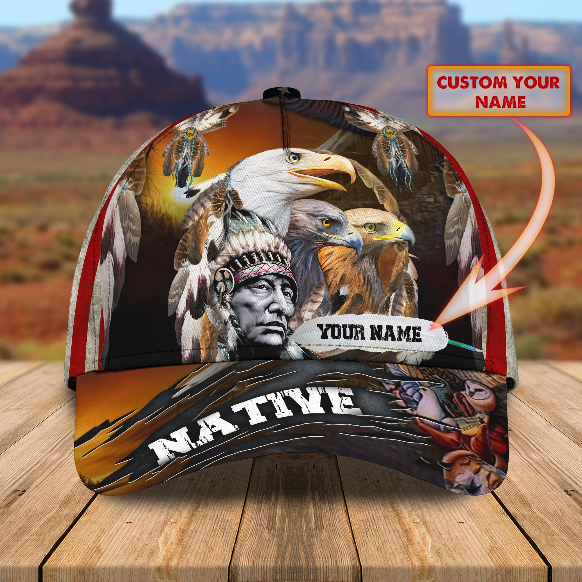 Native American - Personalized Name Cap - Co98
