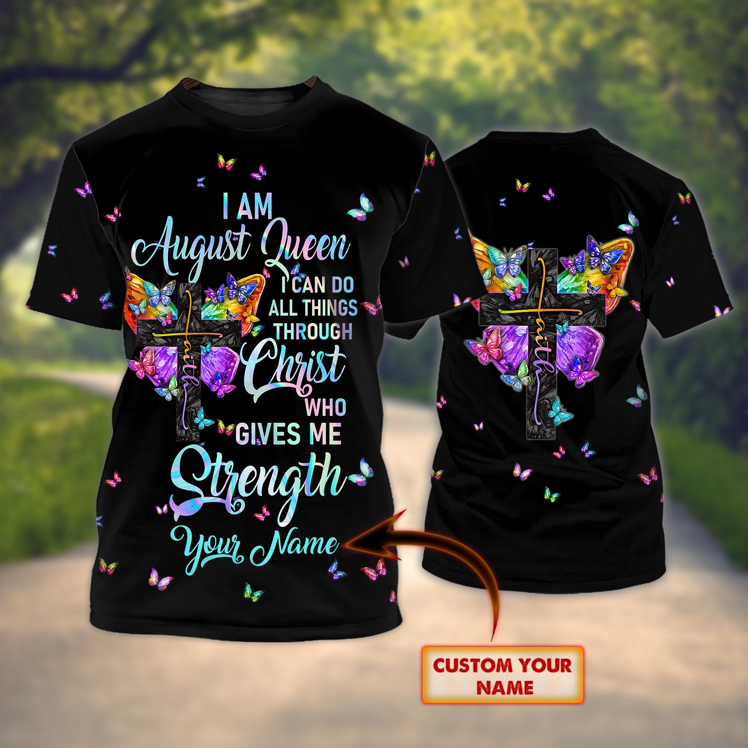August Queen - Personalized Name 3D Tshirt