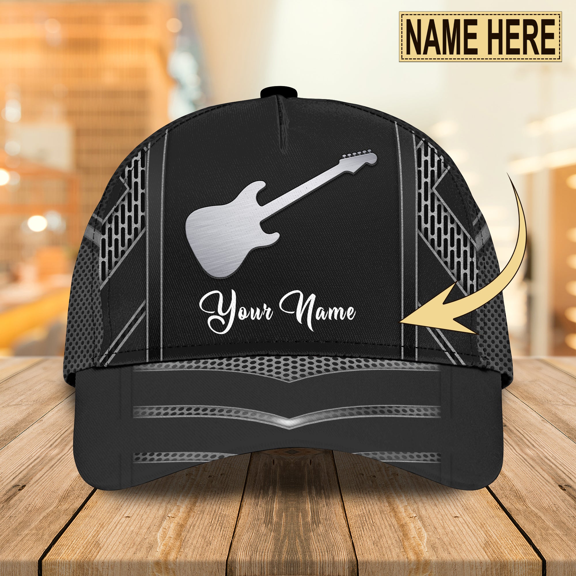 Guitar 01 - Personalized Name Cap - Cv98