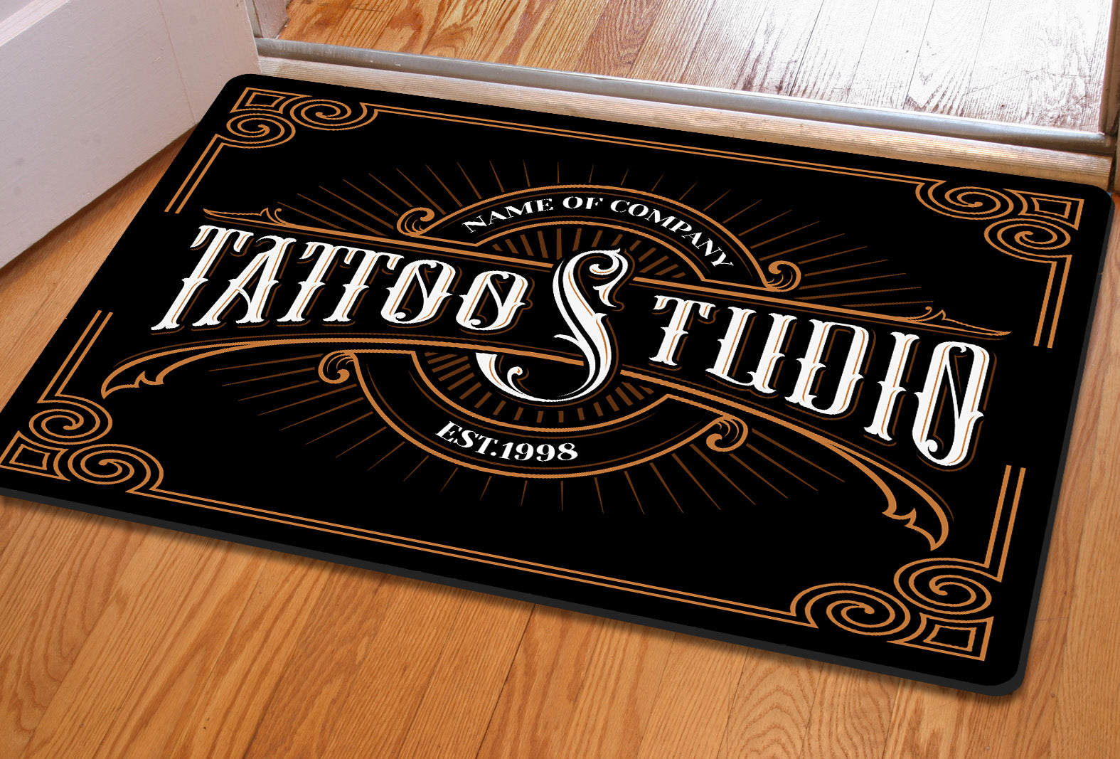 Tattoo Artist Shop Personalized Name & EST Year Doormat