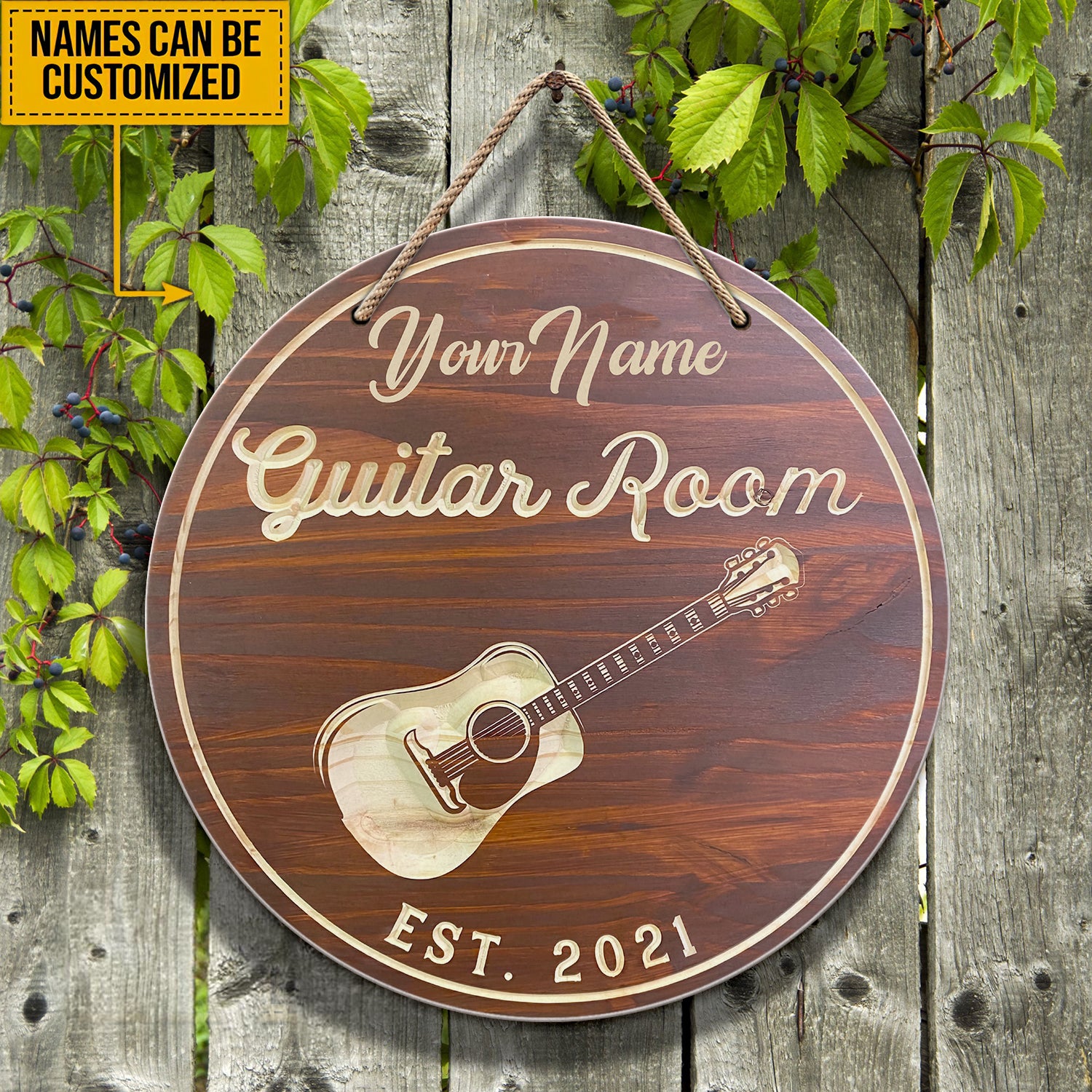 GUITAR - Custom Wooden Sign 39 - HTA