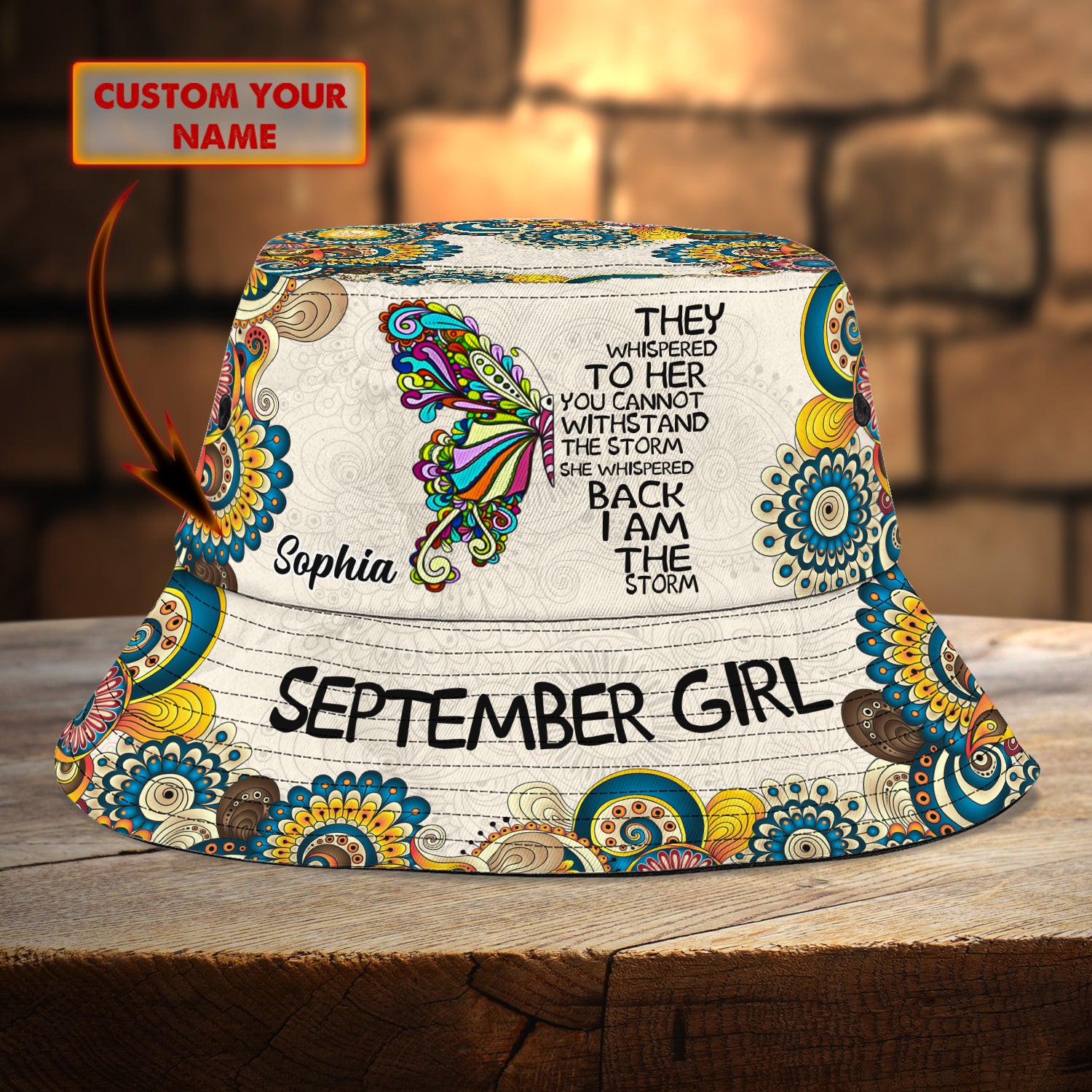 Custom Bucket Hat - September Girl - Fuly 30
