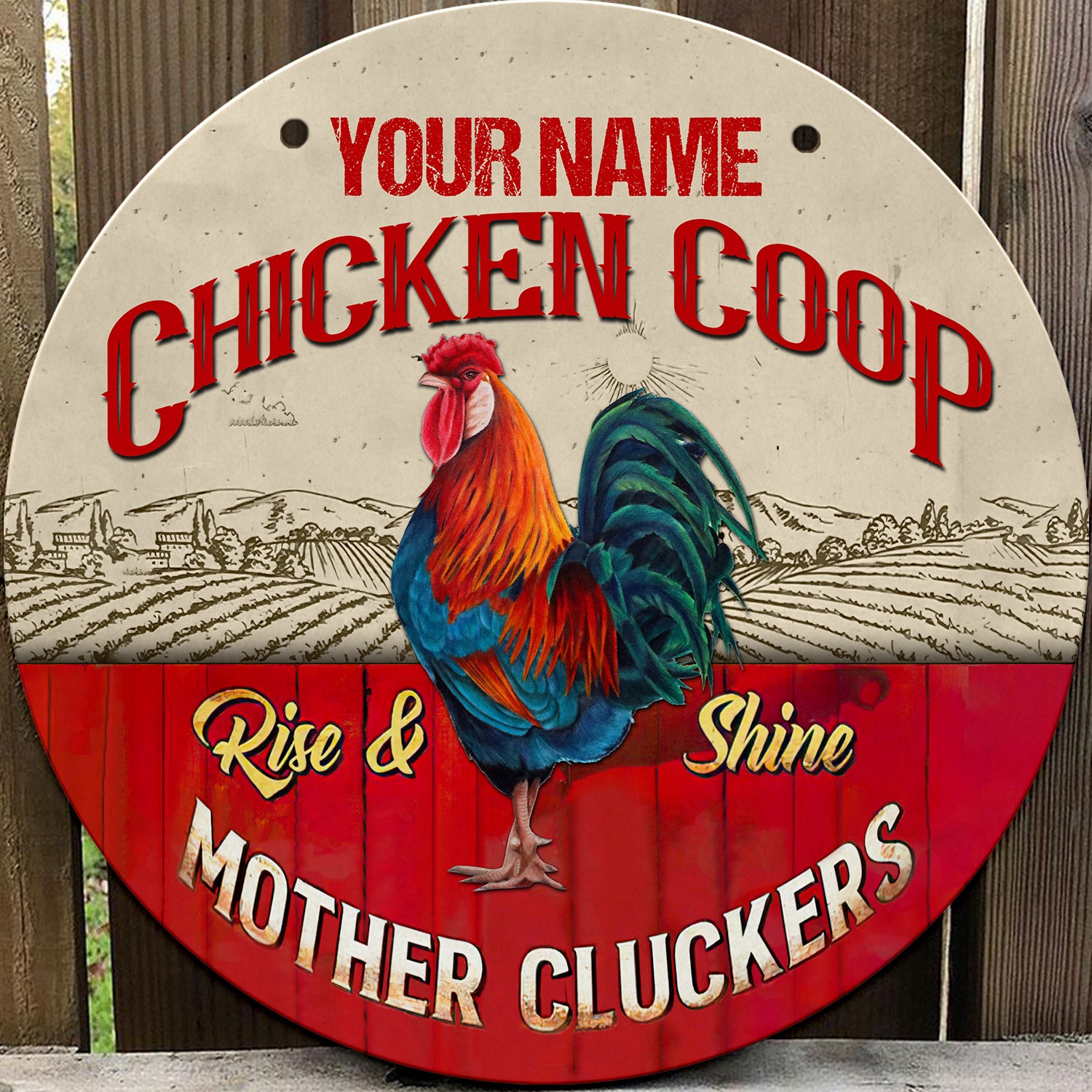 Custom Wooden Sign 01 - CHICKEN COOP - NBTT