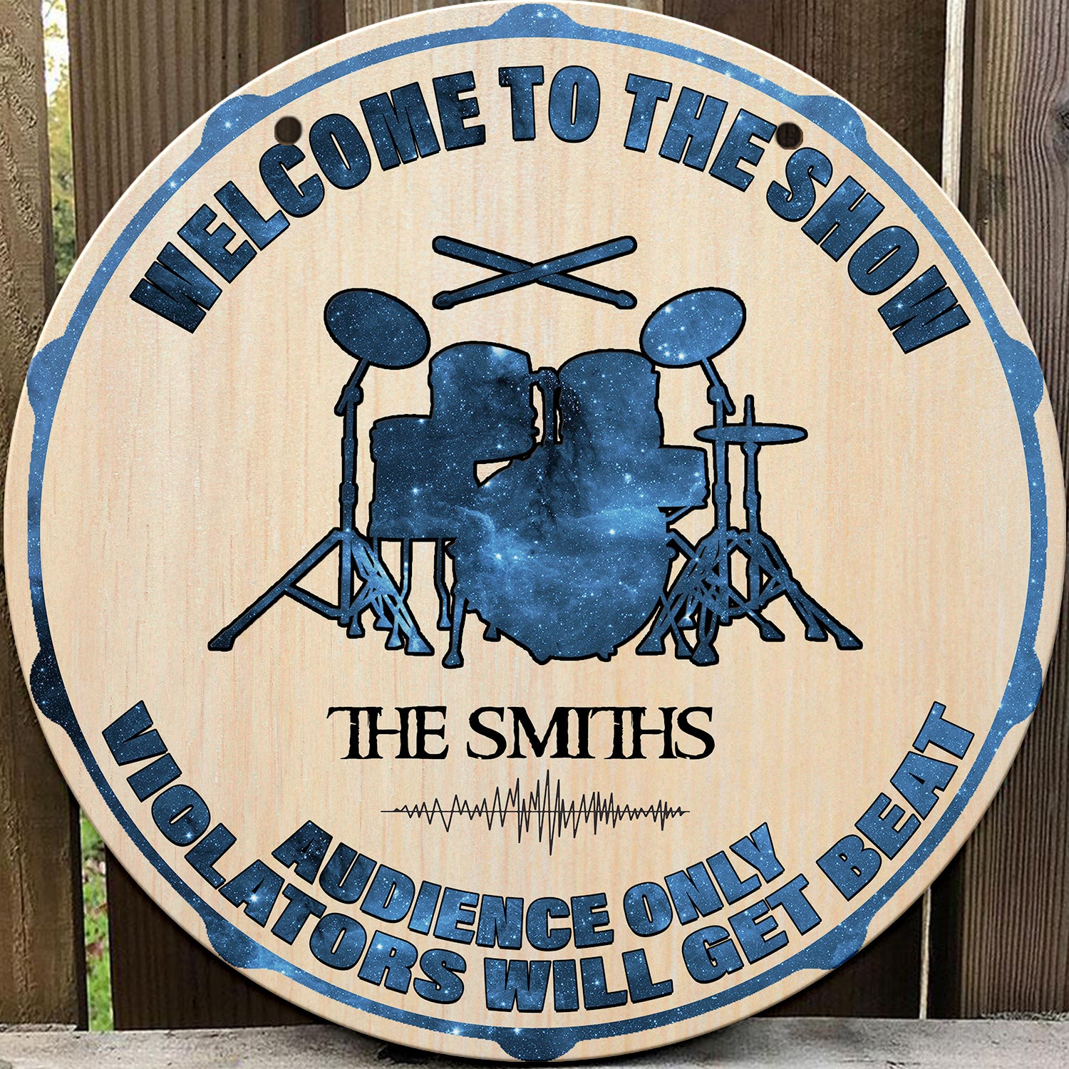 Drummer Wooden Sign
