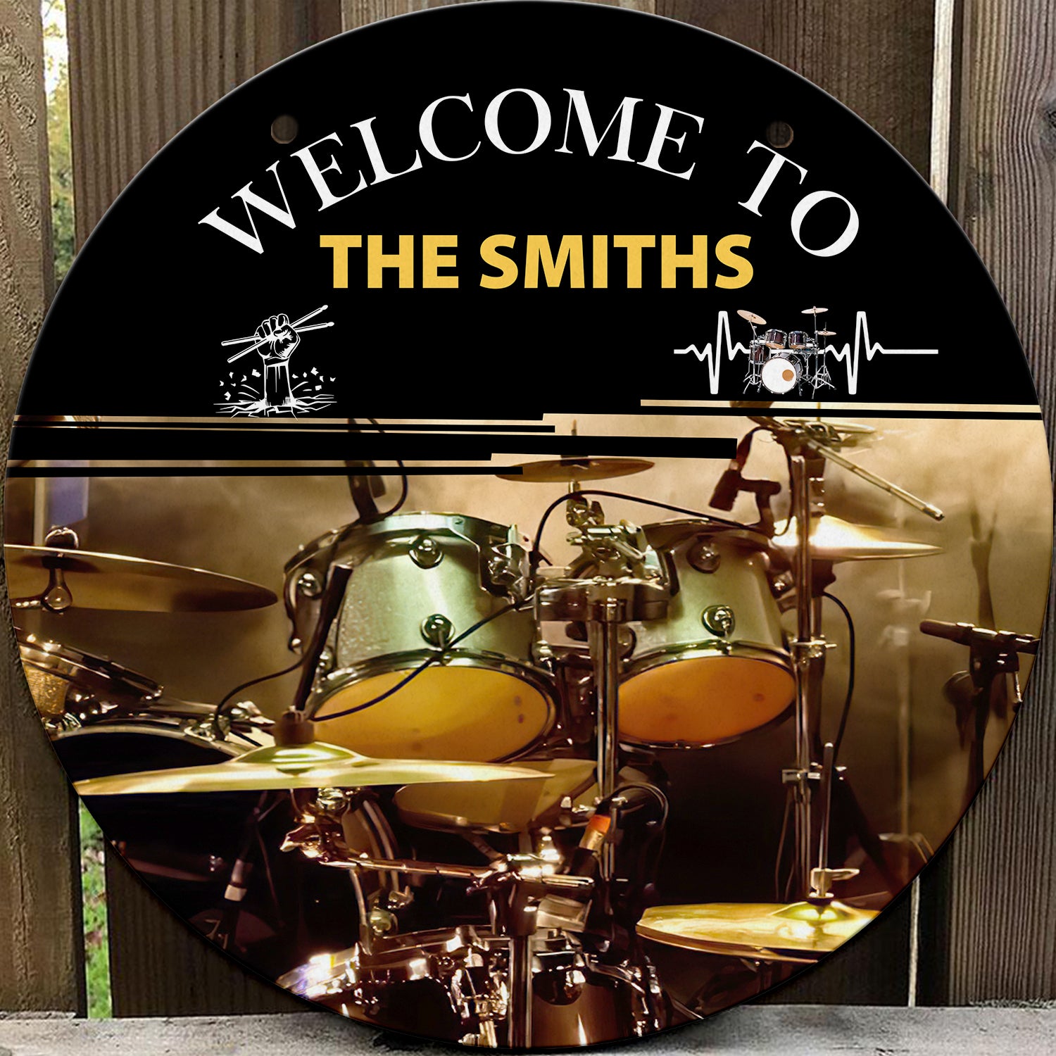 Custom Wooden Sign - Drum