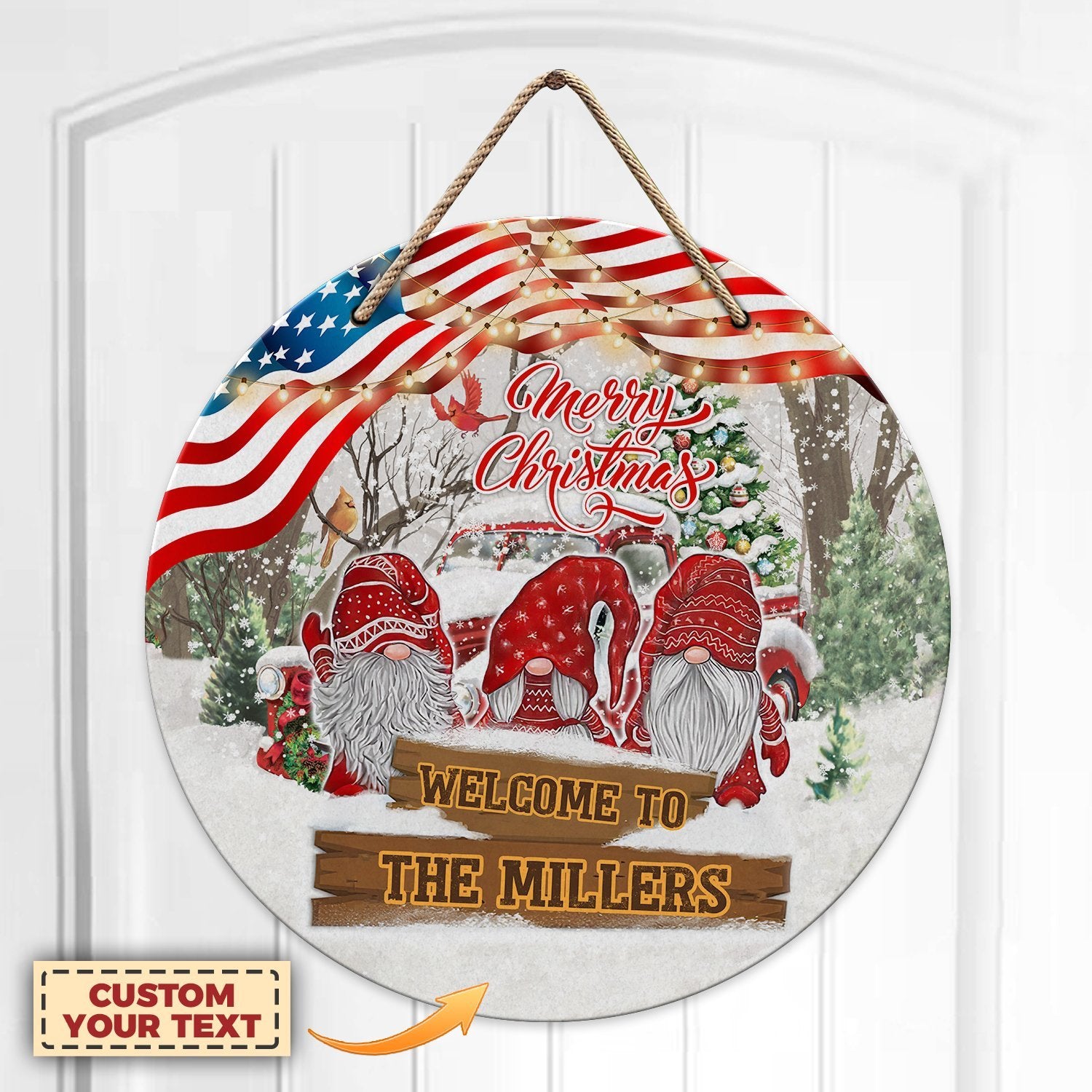 PT97 - CUSTOM WOODEN SIGN - XMAS GNOMES 84