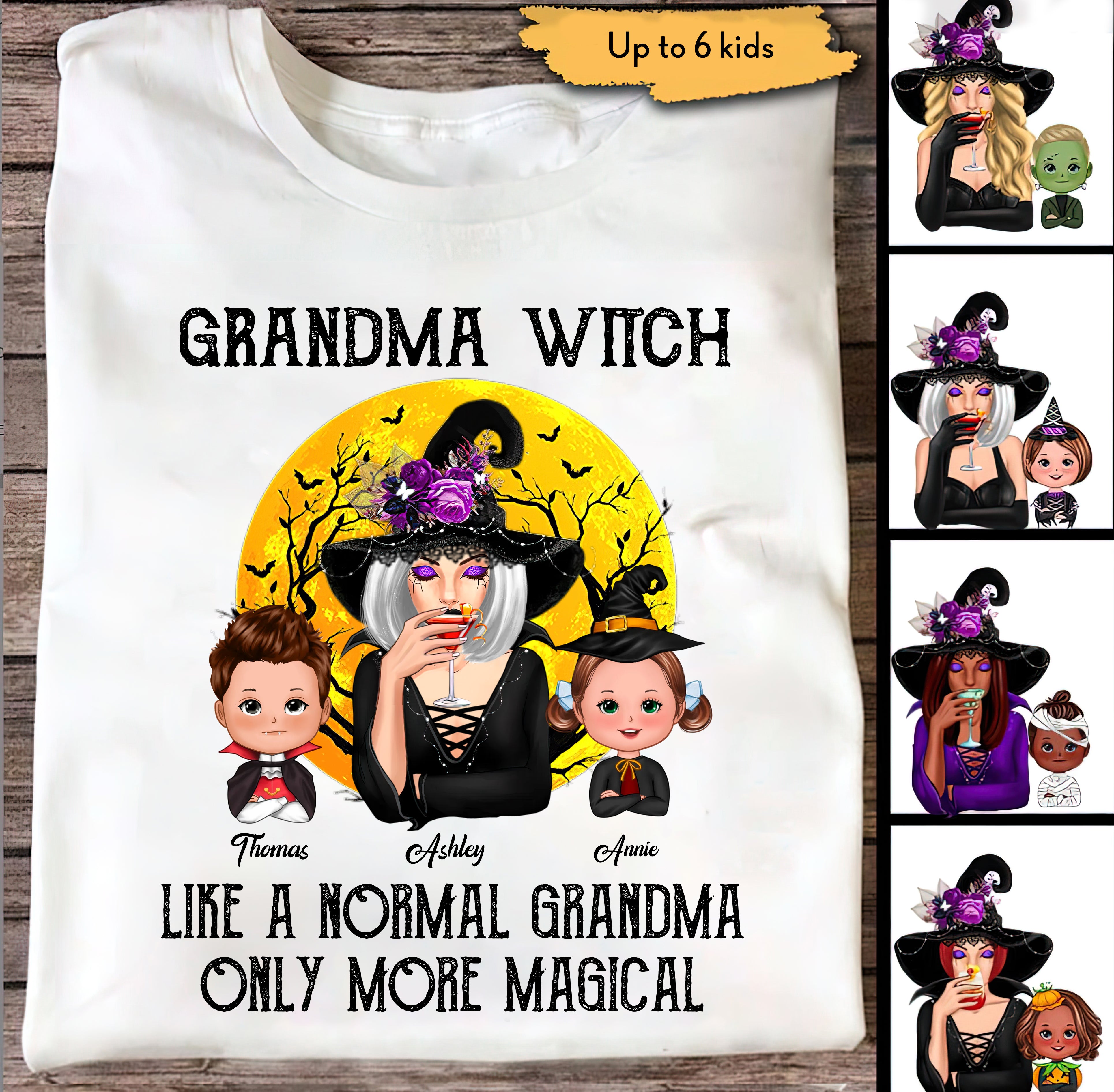 Grandma Witch Like Normal Grandma More Magical Halloween Personalized Shirt