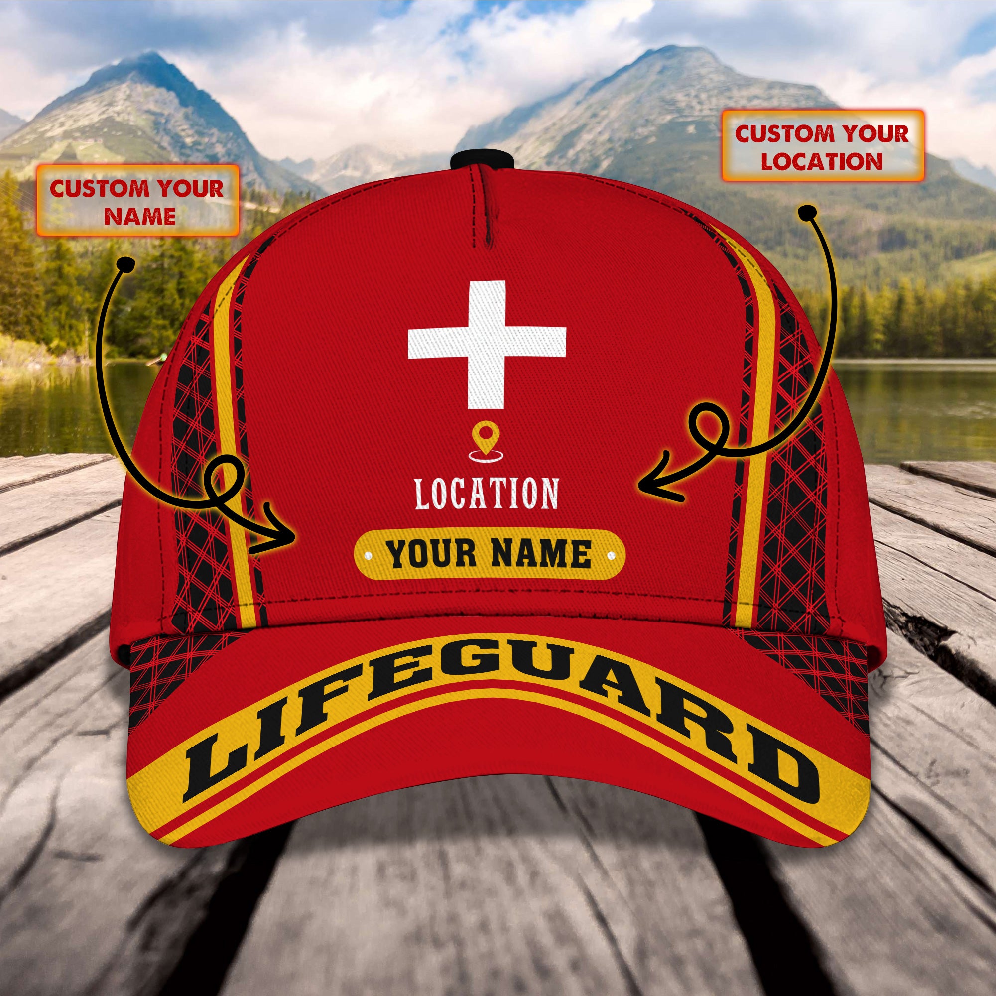 Lifeguard - Personalized Name Cap - Loop - H9h3-363