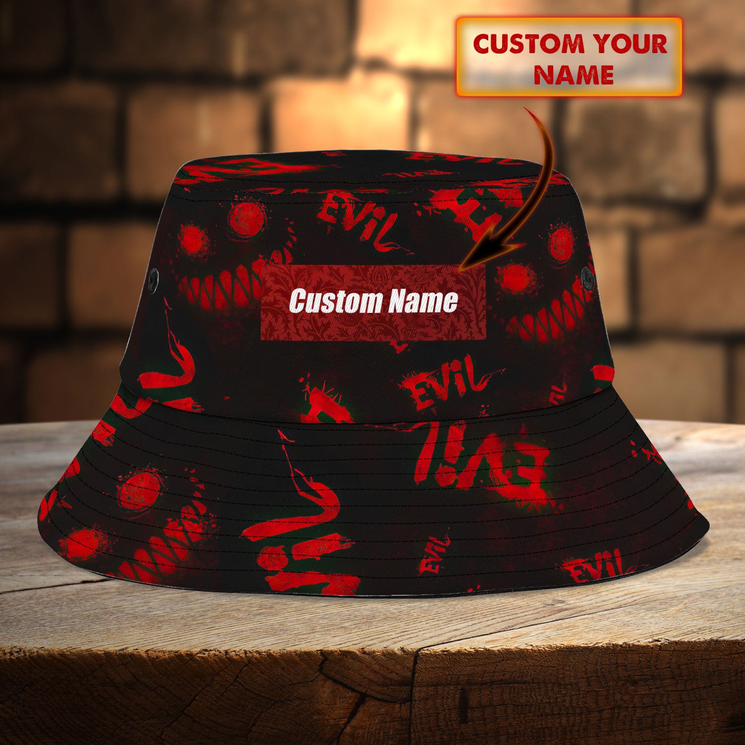Custom Bucket Hat - Evil - Vhv-bucket-003