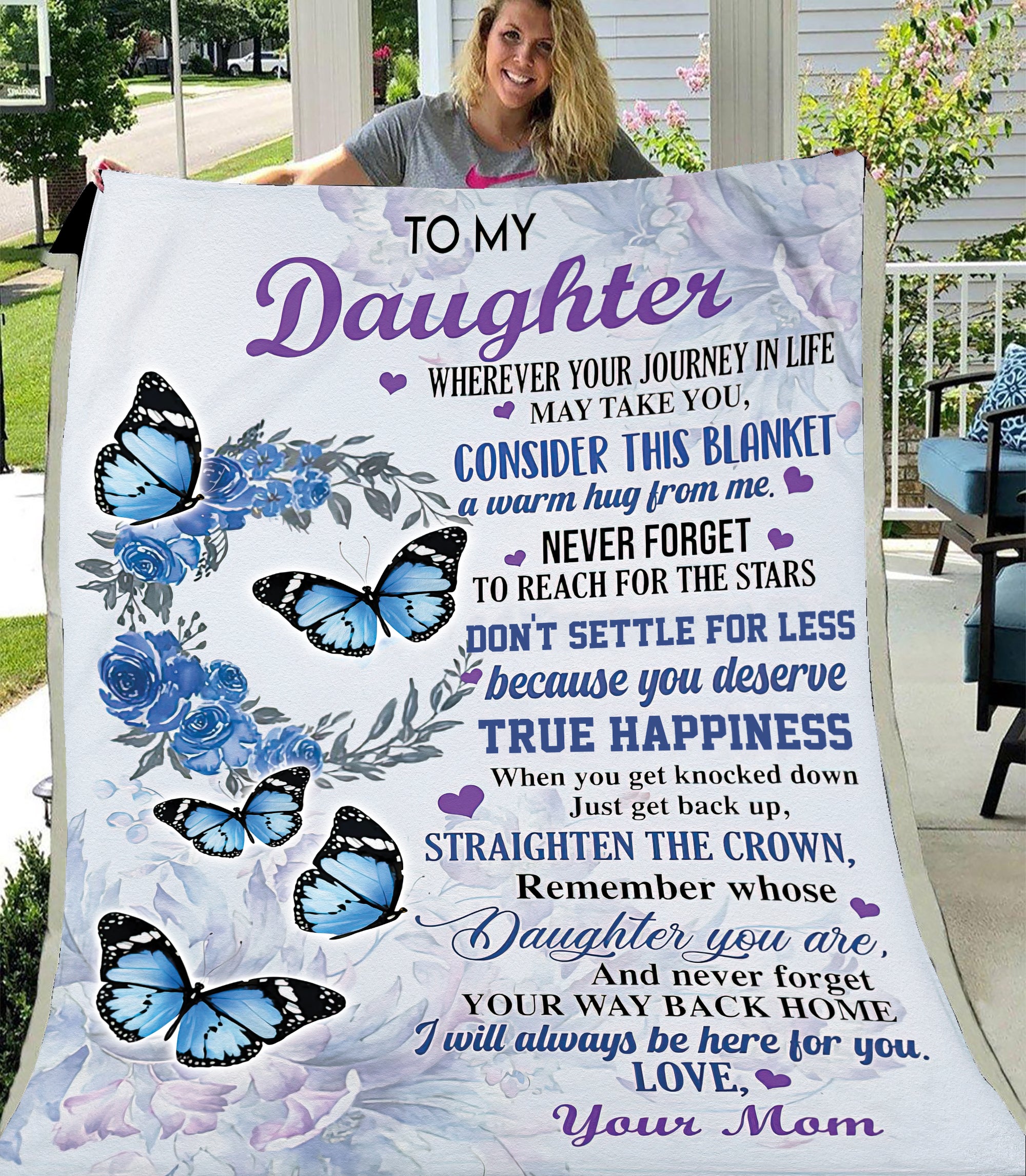 BLANKET- BUTTERFLY -TO MY DAUGHTER-TT99
